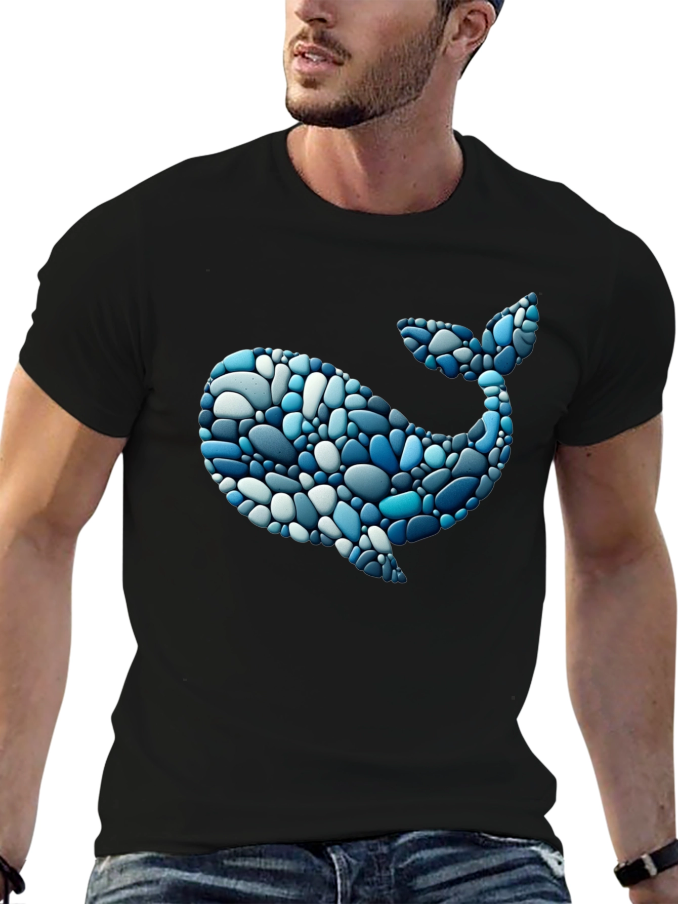 Whale Pebble Graphic Tee - Stylish Comfort