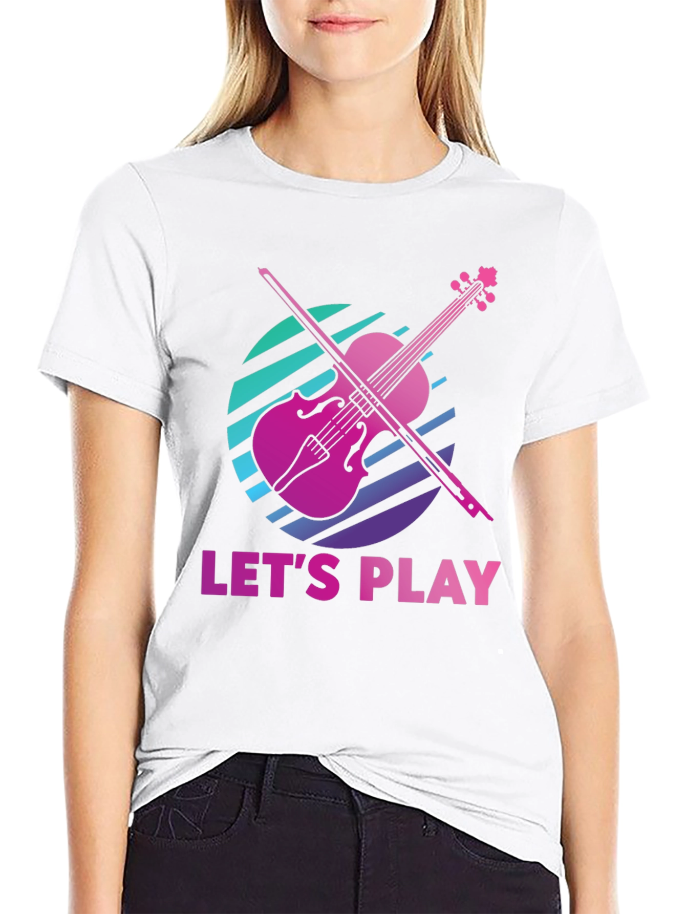 Lets Play Violin Graphic Tee
