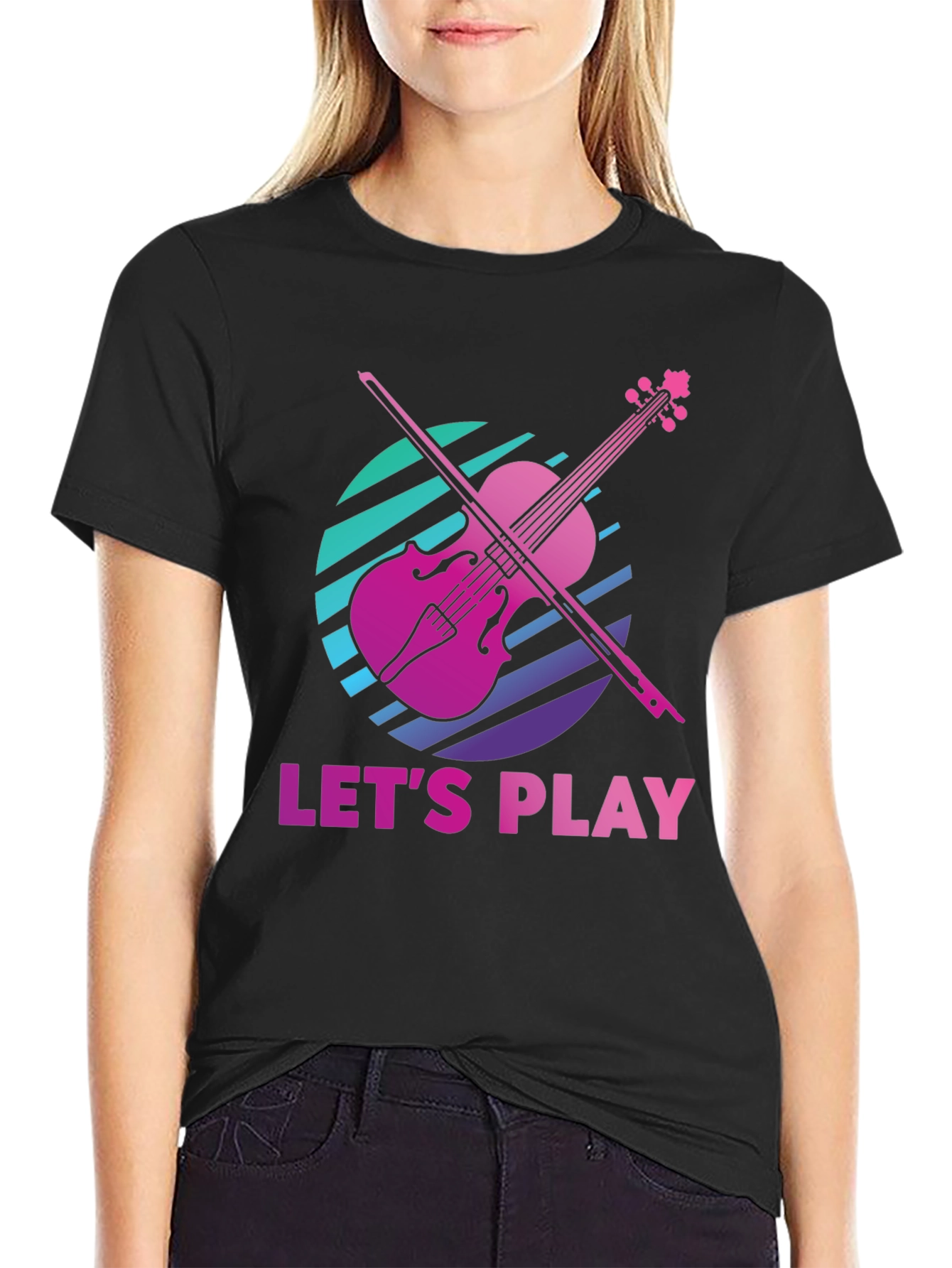 Lets Play Violin Graphic Tee