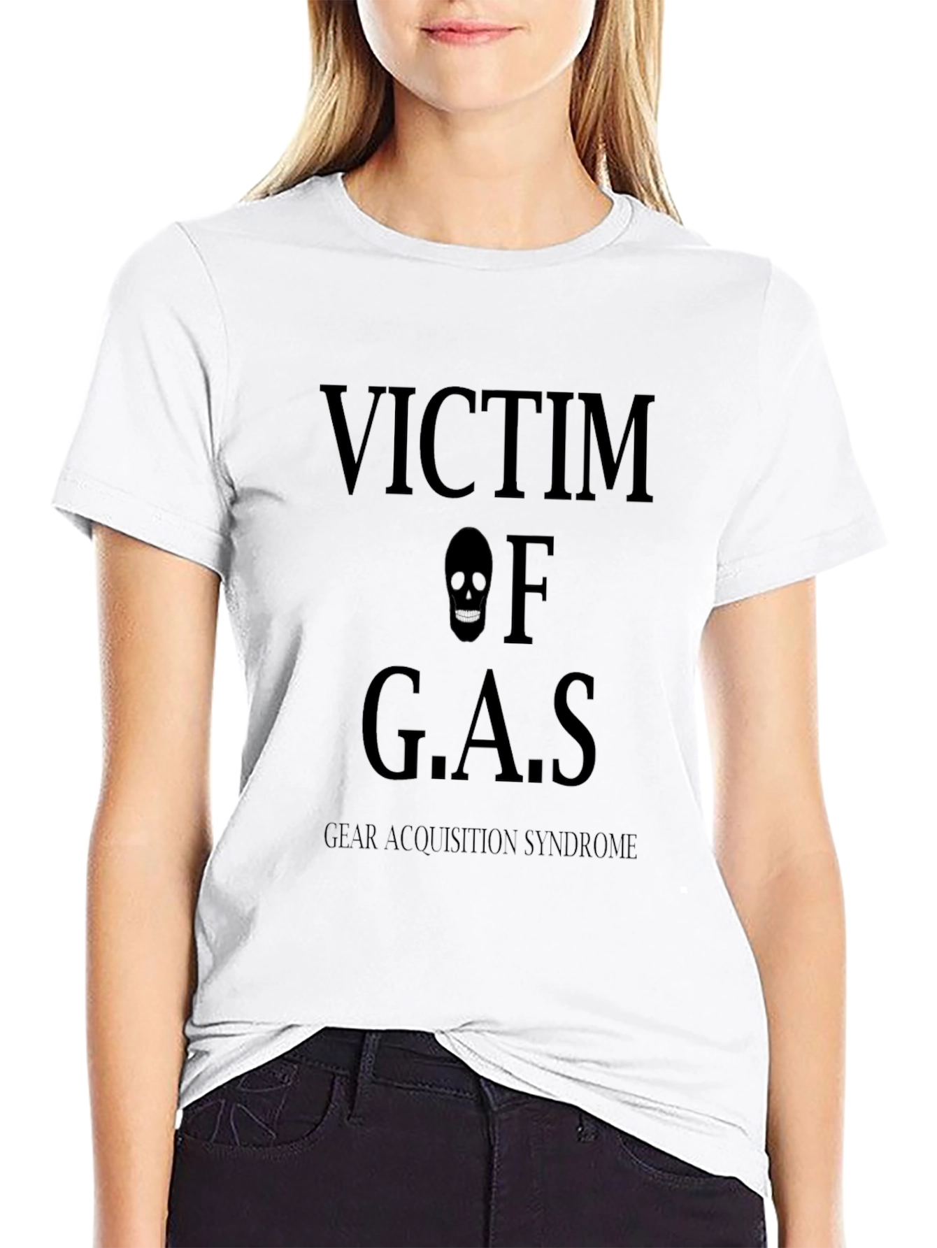 Victim of G.A.S. Black T-Shirt - Gear Acquisition Syndrome
