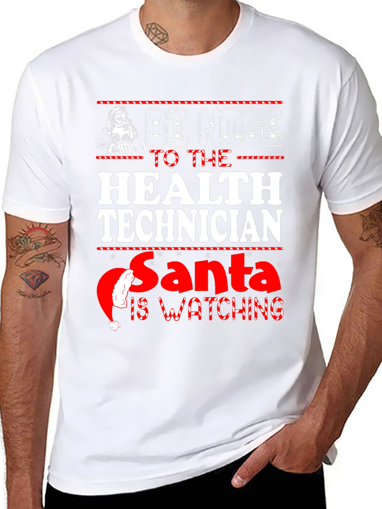 Funny Christmas Health Technician T-Shirt