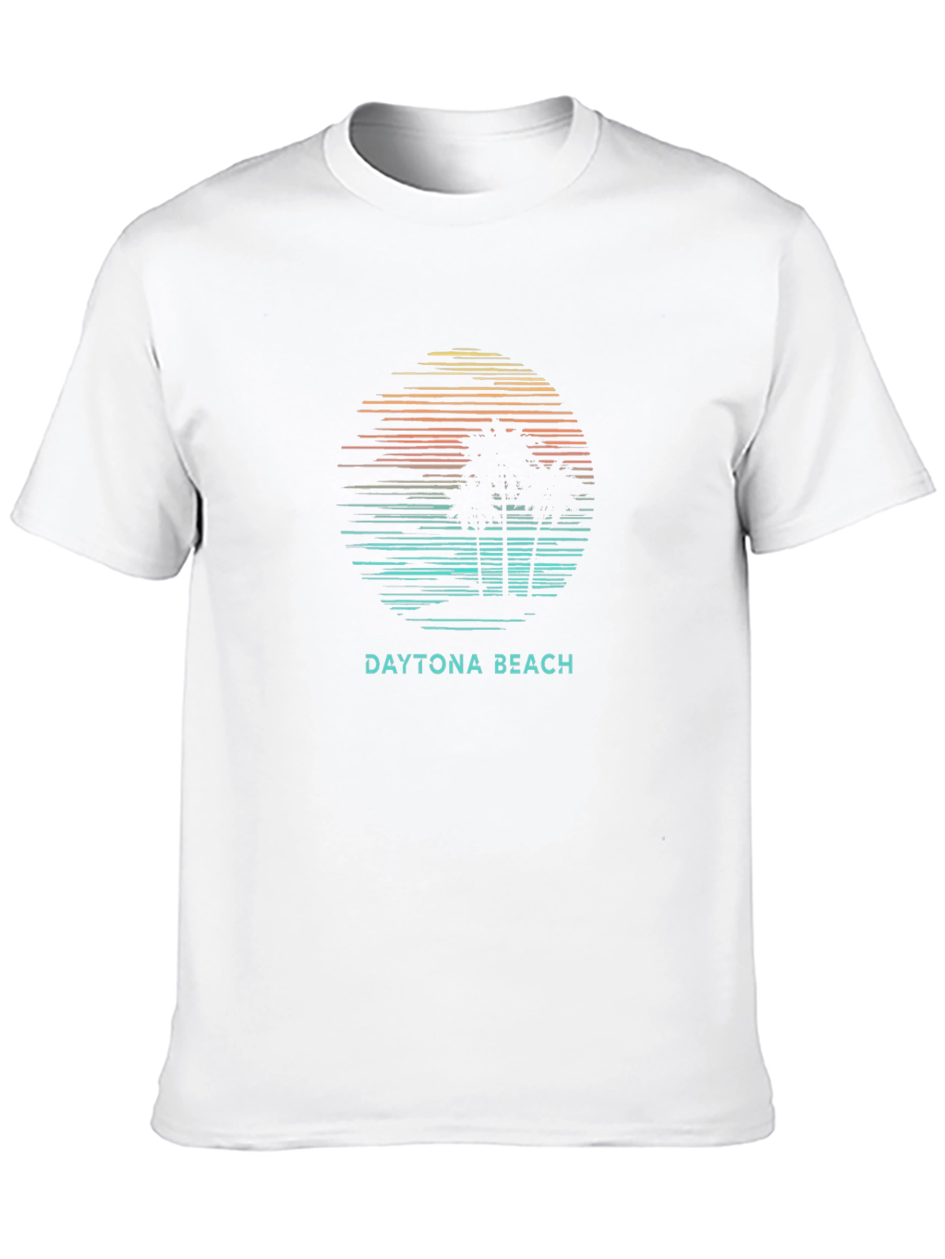 Daytona Beach Palm Sunset Graphic Tee - Black