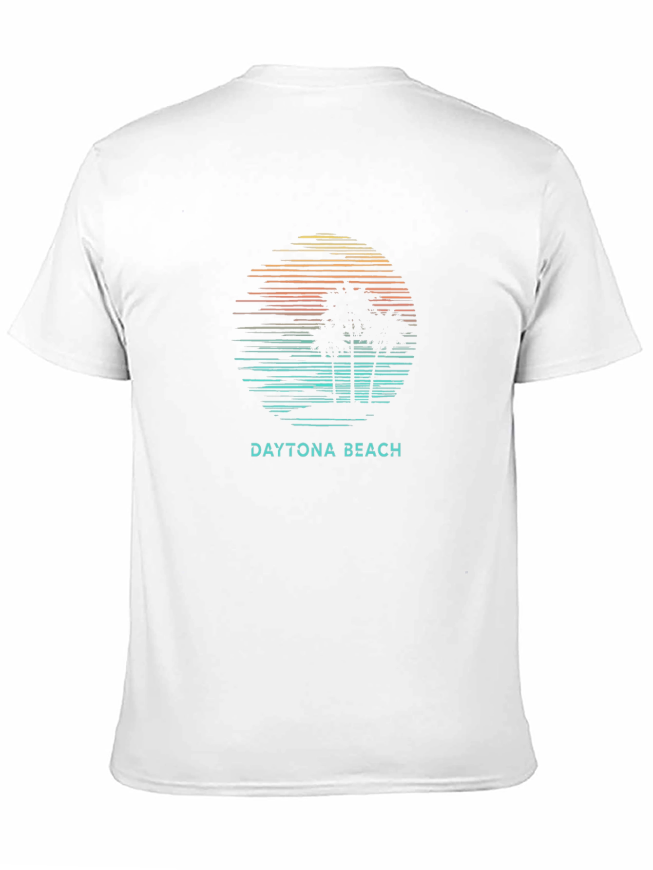 Daytona Beach Palm Sunset Graphic Tee - Black