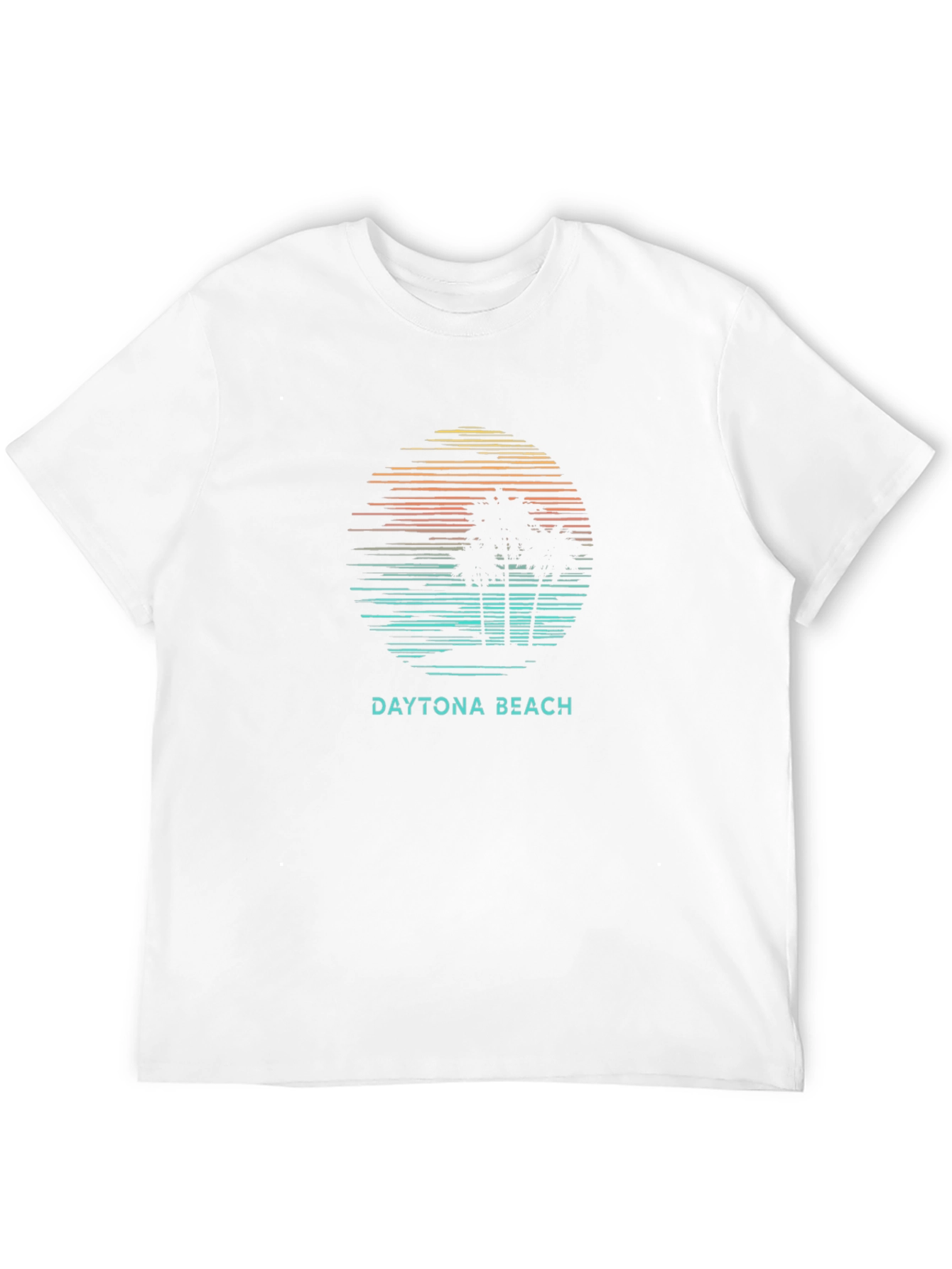 Daytona Beach Palm Sunset Graphic Tee - Black