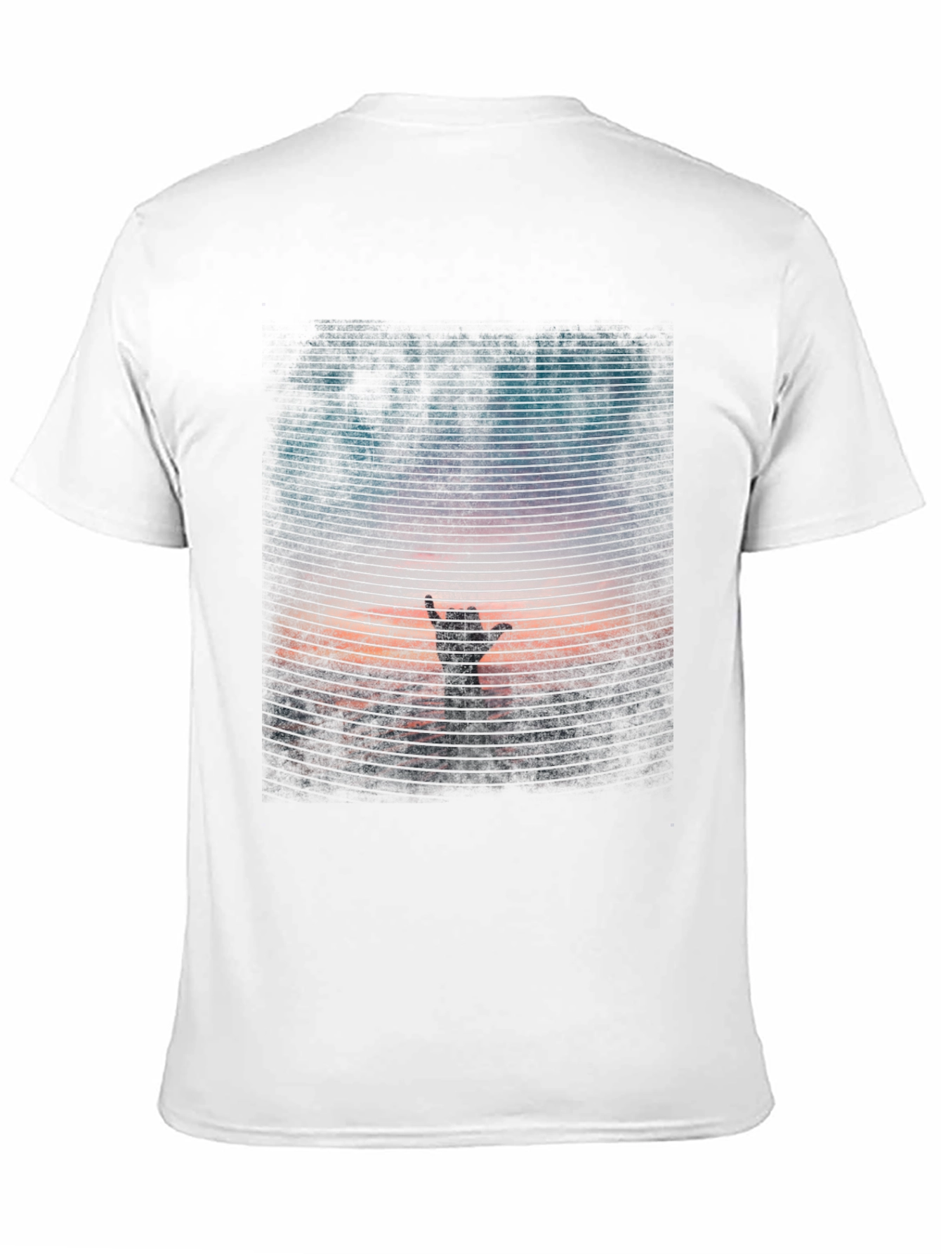 Sunset Hand T-Shirt - Black Graphic Tee