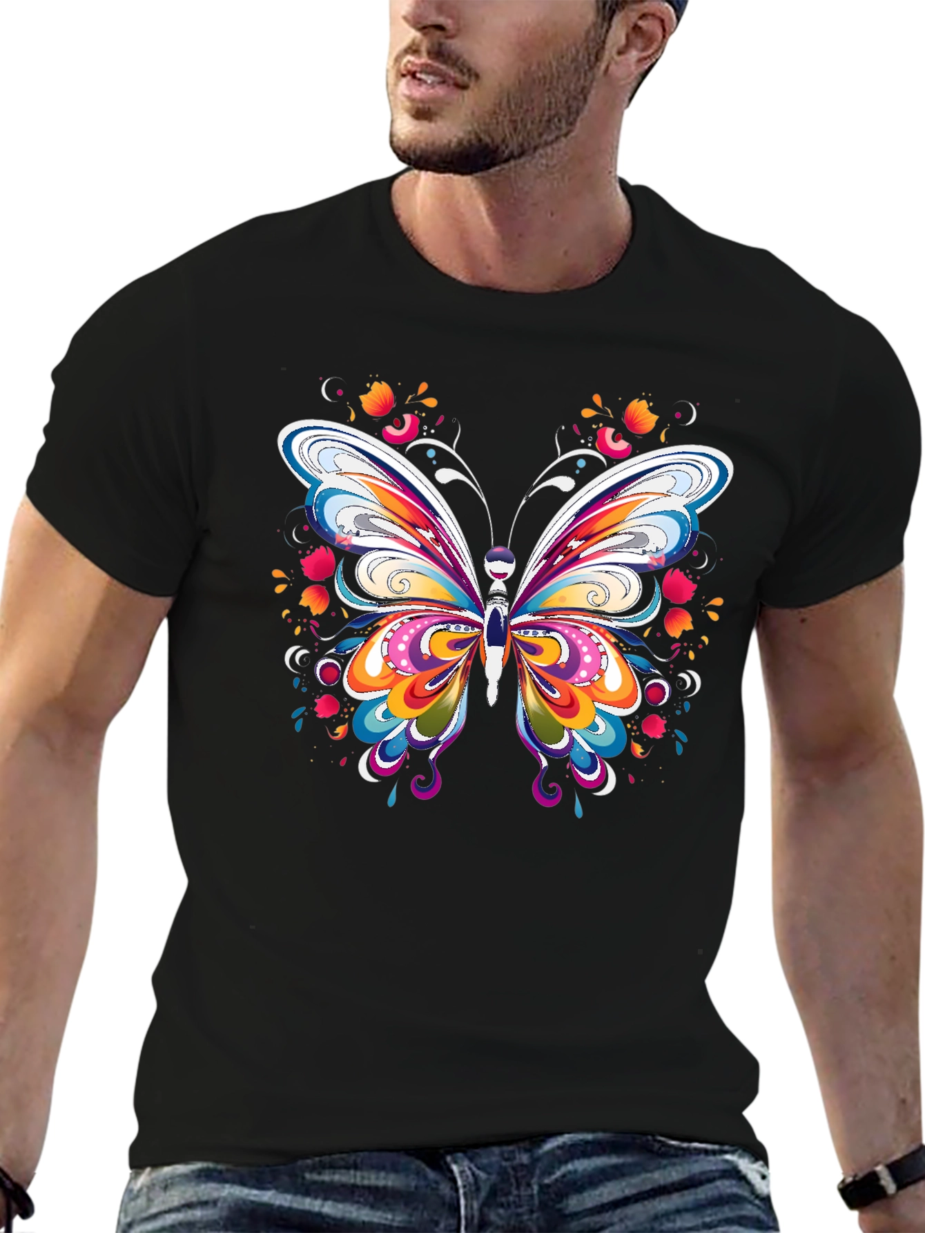 Butterfly Graphic Tee - Black