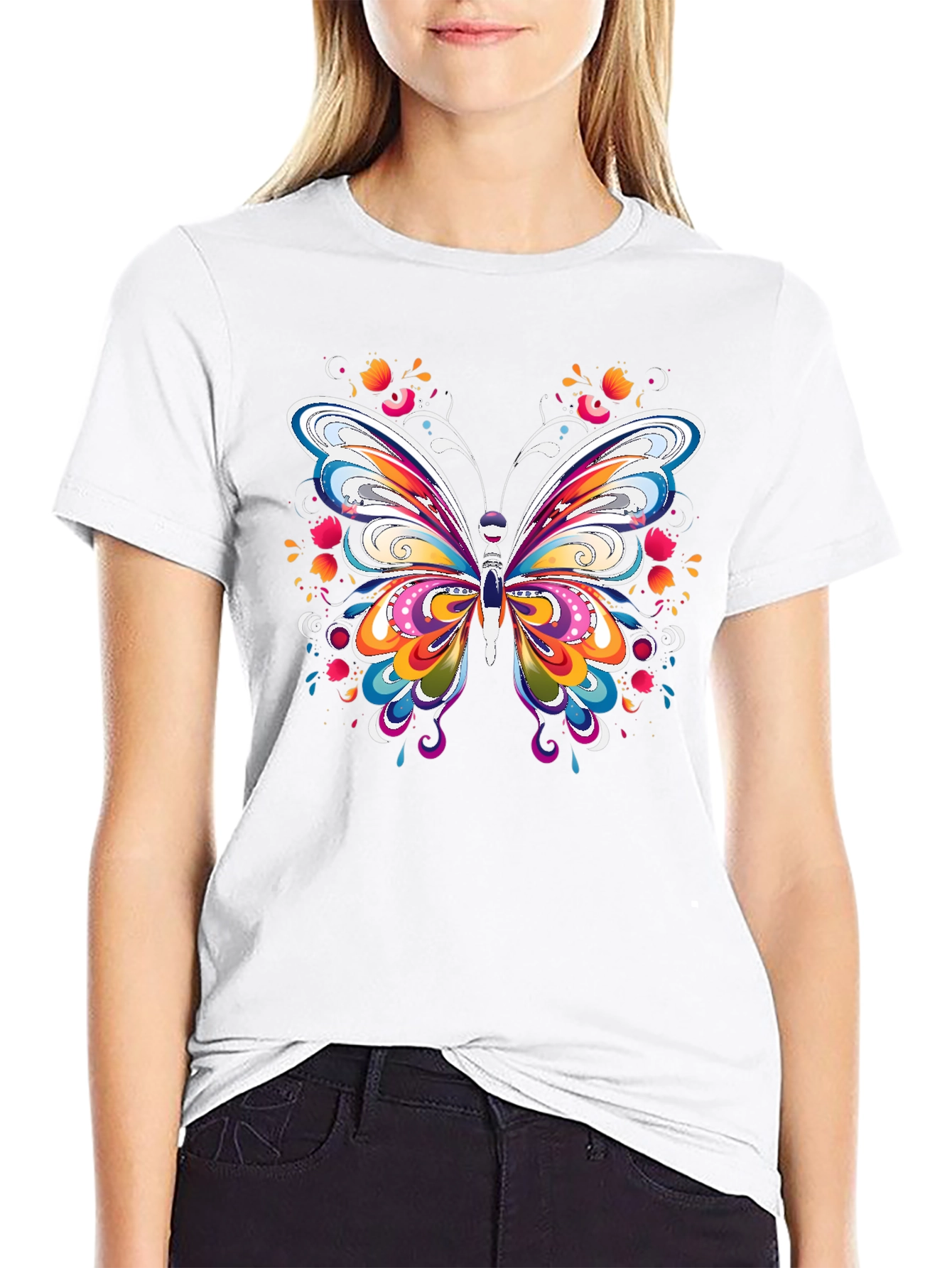 Butterfly Graphic Tee - Black