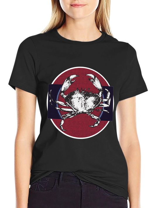 Crab Graphic Tee - Mens Black Cotton T-Shirt
