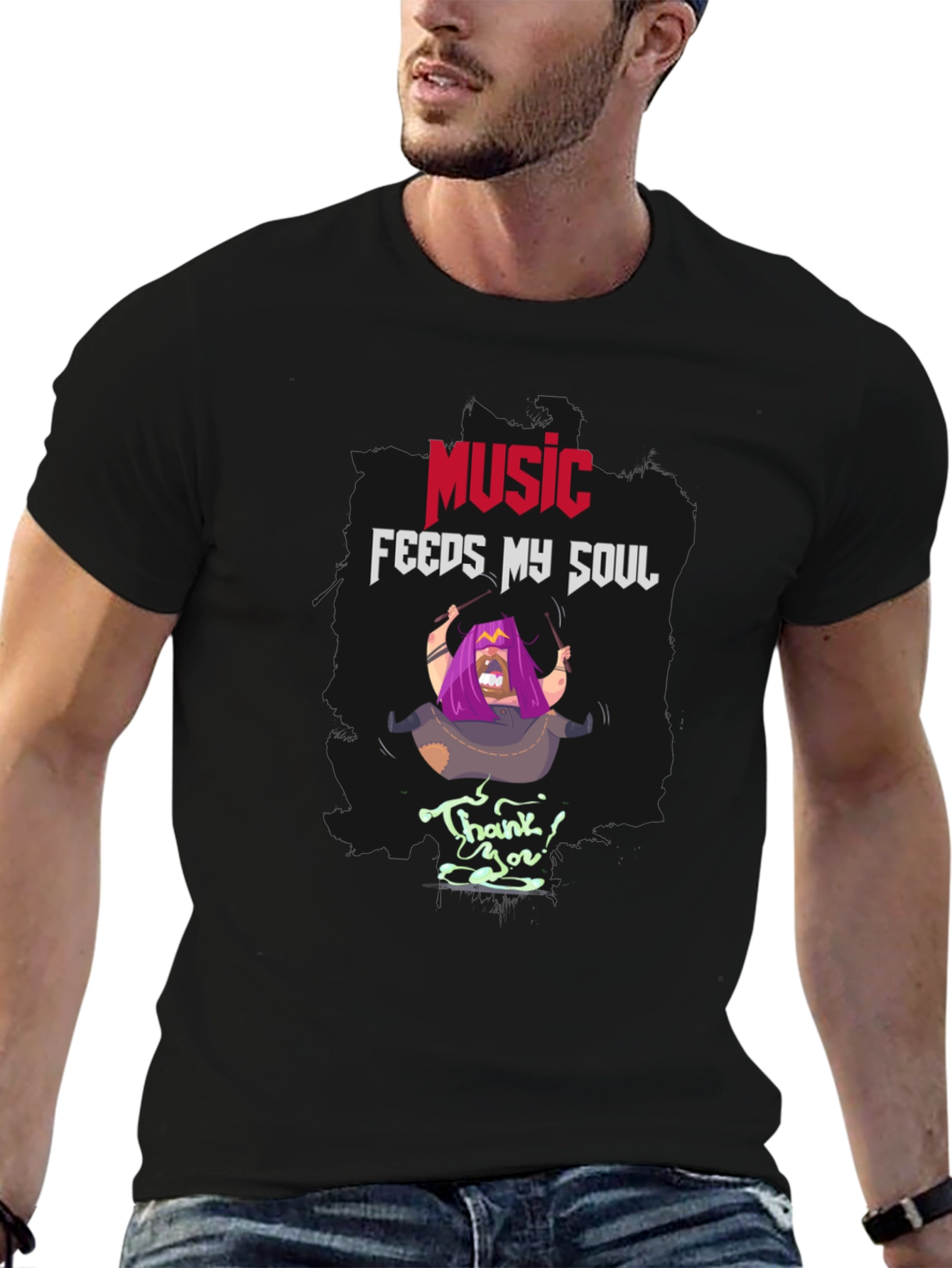 Music Feeds My Soul T-Shirt | Unique Graphic Tee