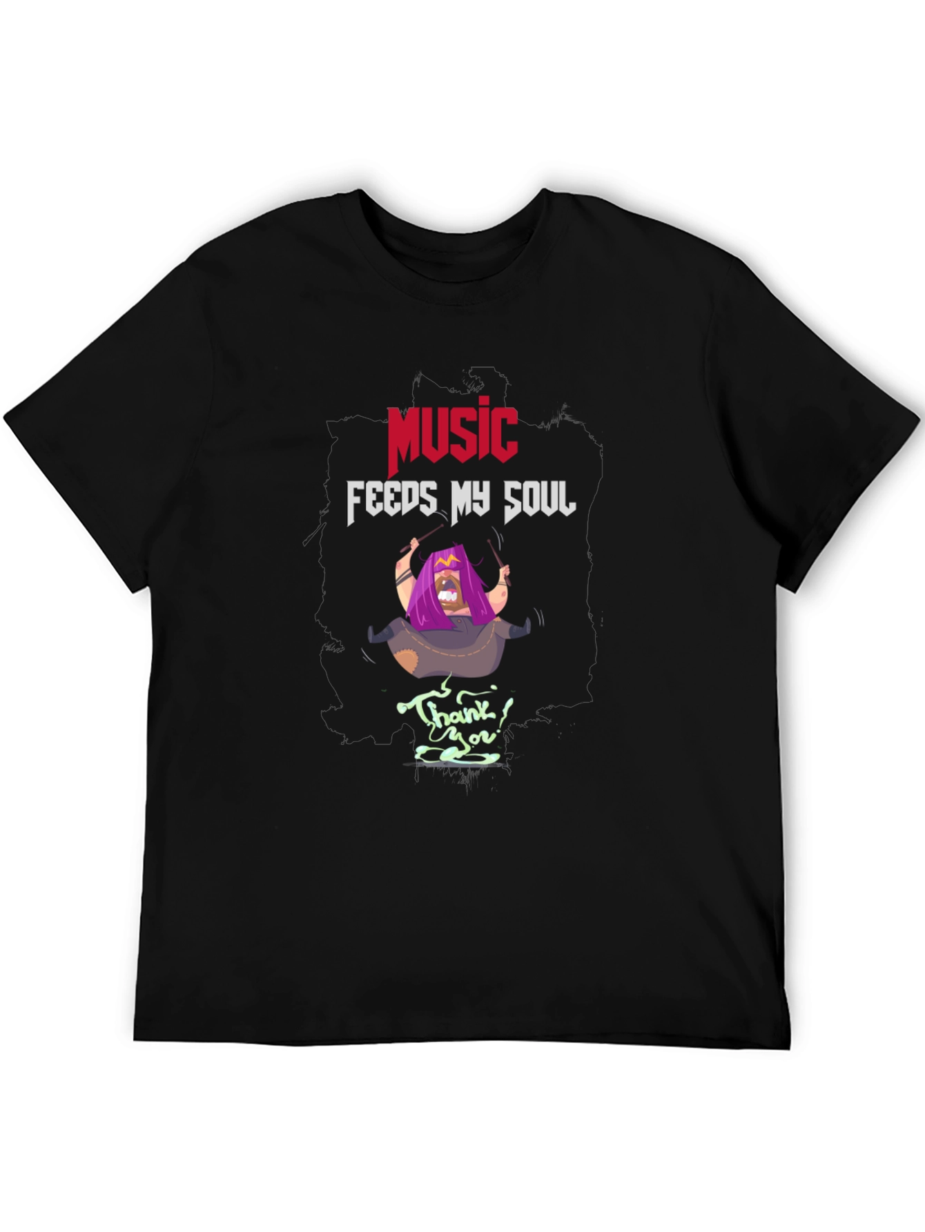 Music Feeds My Soul T-Shirt | Unique Graphic Tee