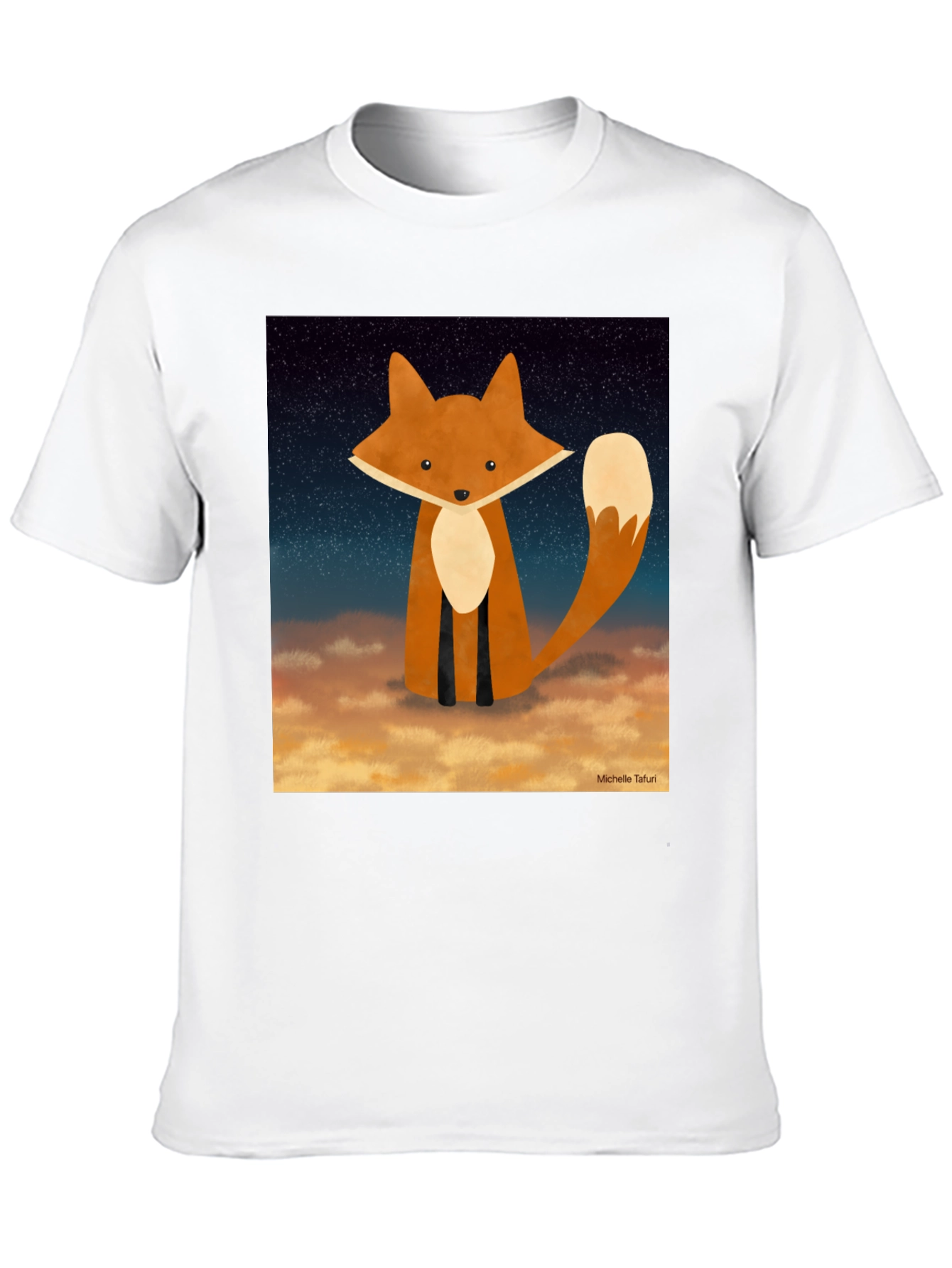 Fox Graphic Print Black T-Shirt