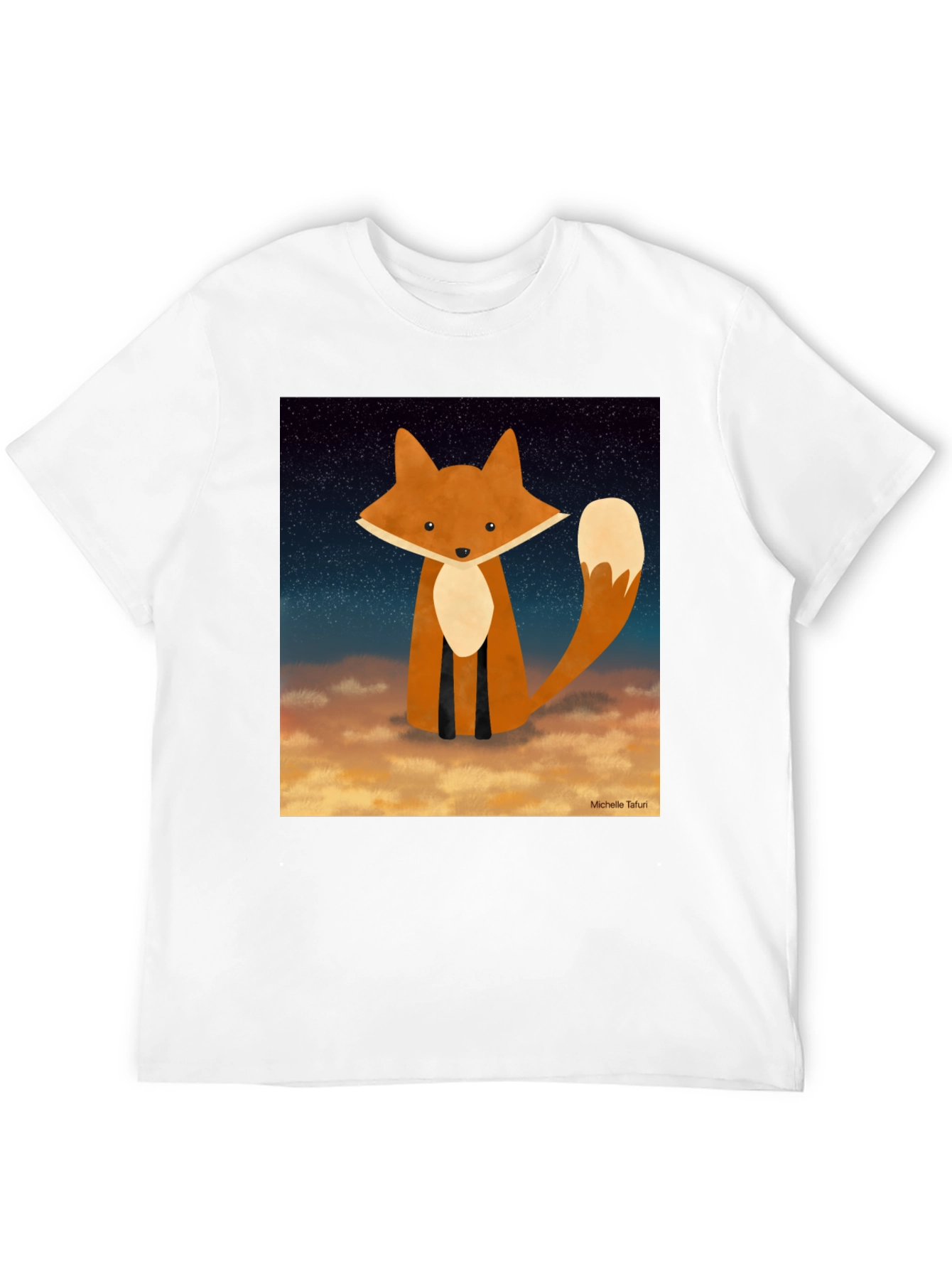 Fox Graphic Print Black T-Shirt