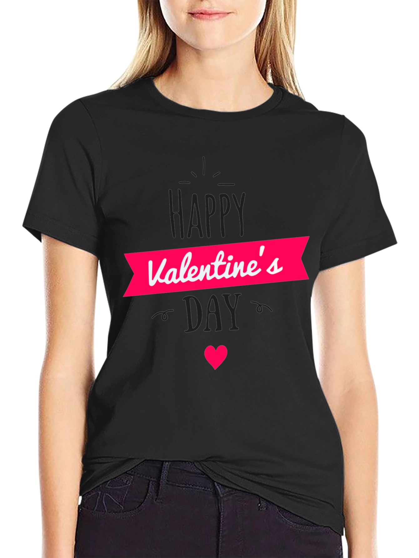 Valentines Day T-Shirt - Black Graphic Tee