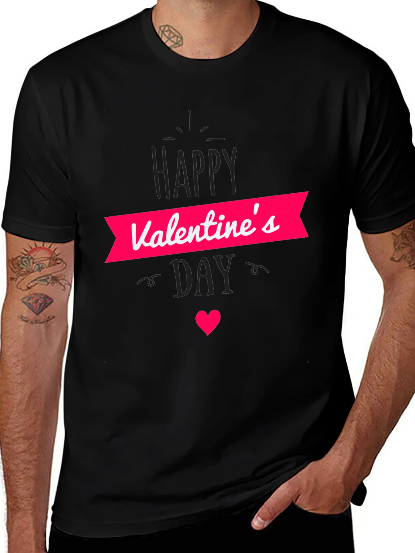 Valentines Day T-Shirt - Black Graphic Tee