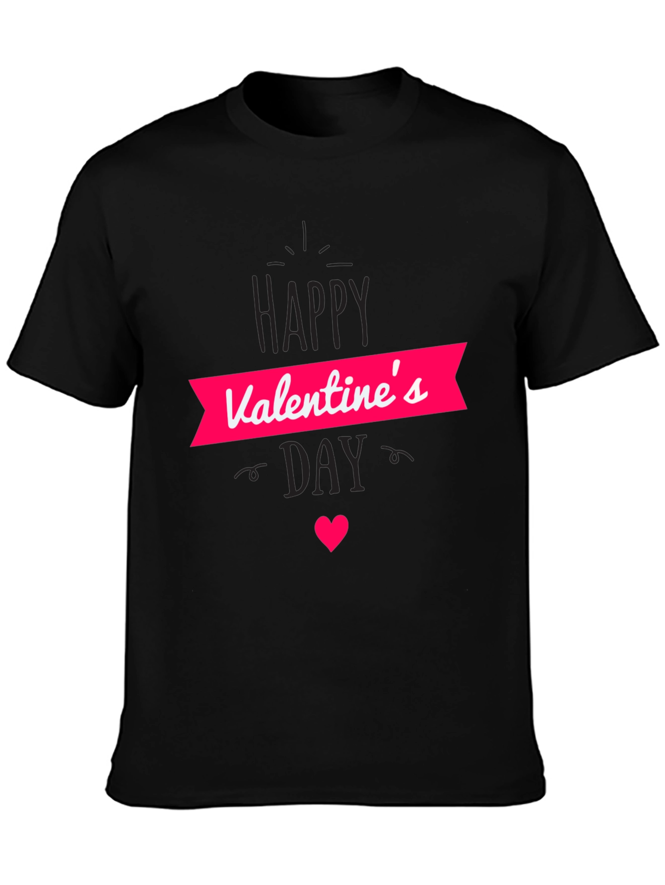 Valentines Day T-Shirt - Black Graphic Tee
