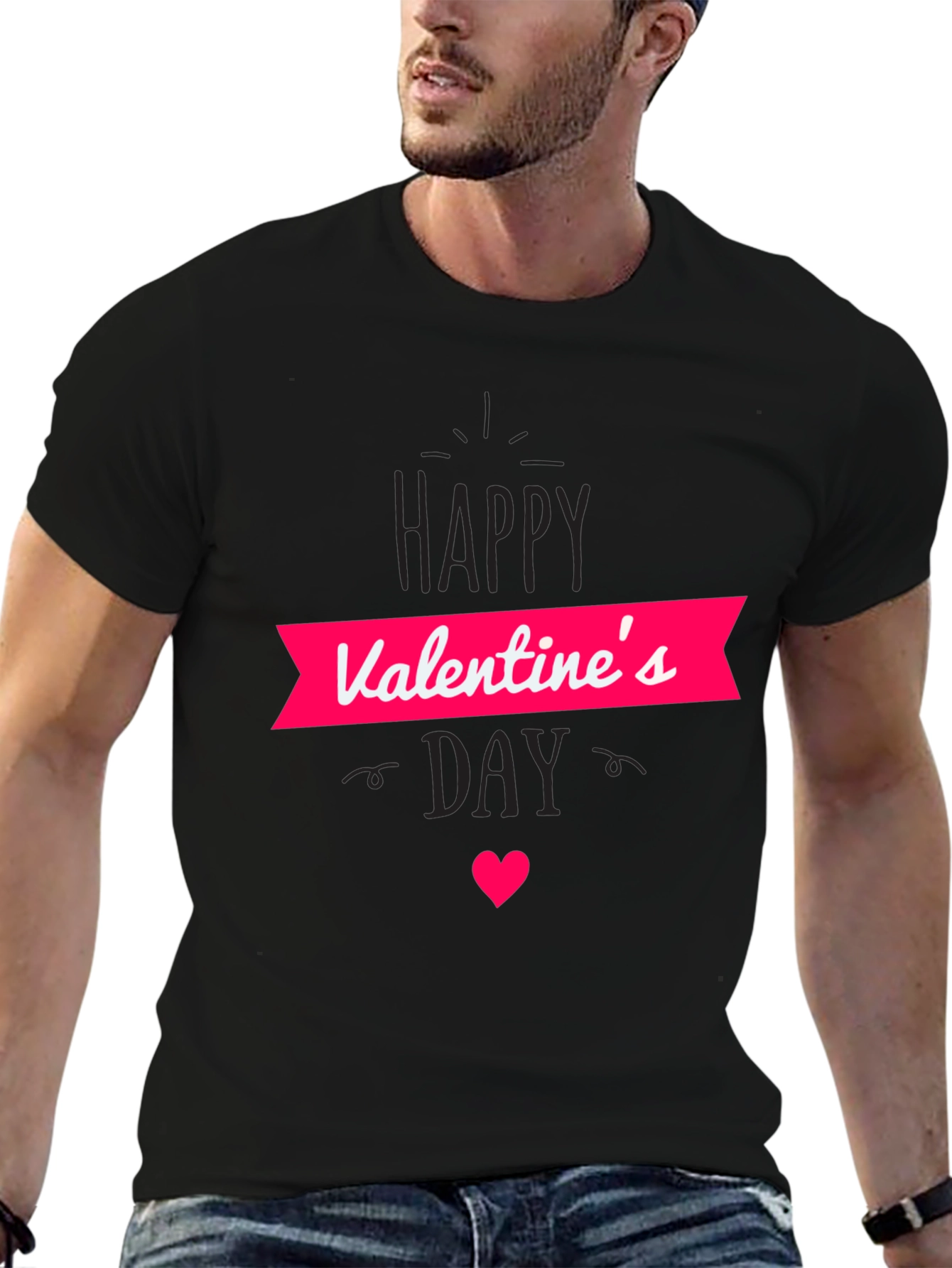 Valentines Day T-Shirt - Black Graphic Tee