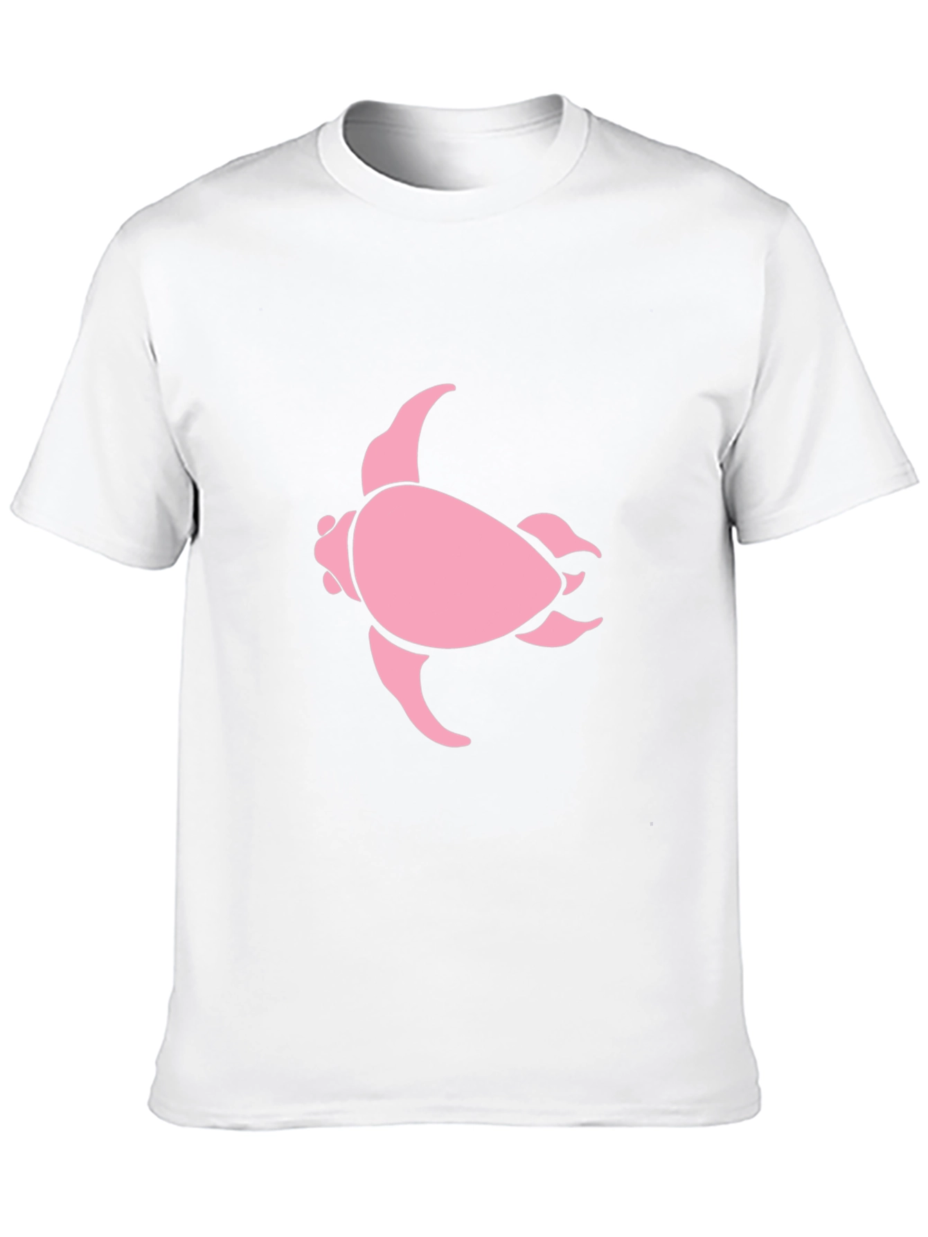 Pink Turtle Graphic Black T-Shirt