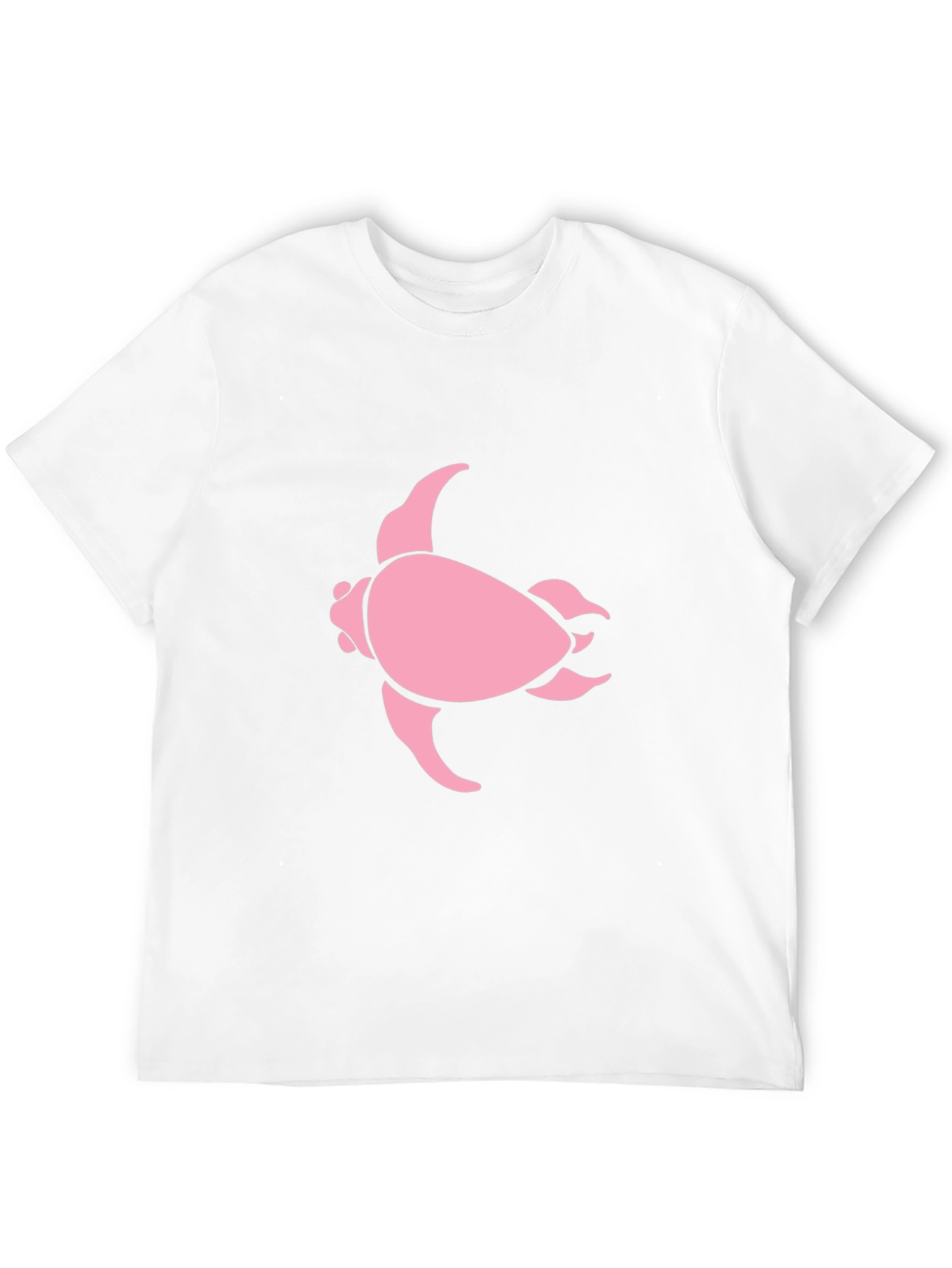 Pink Turtle Graphic Black T-Shirt