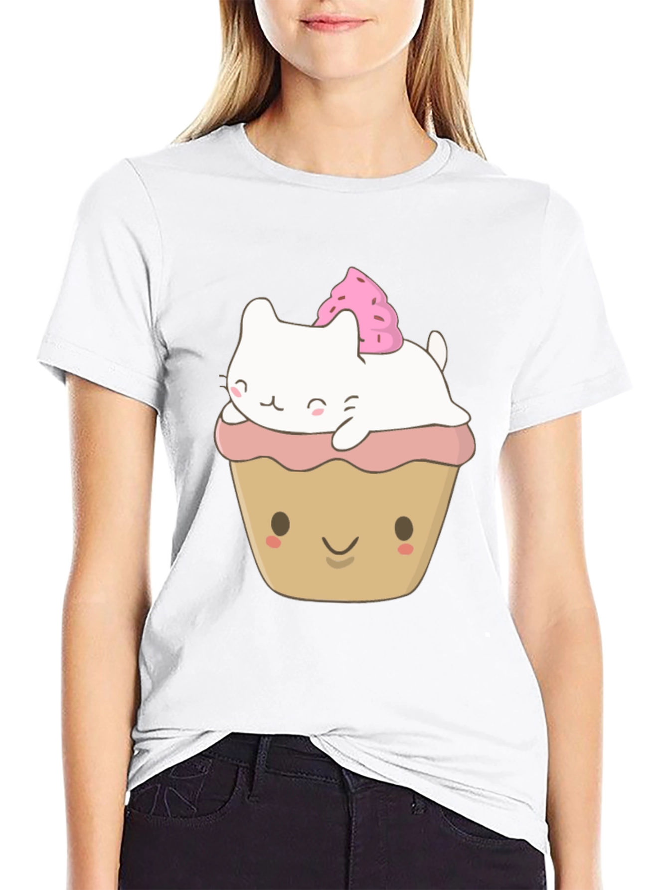 Cat Cupcake Kawaii Graphic Tee