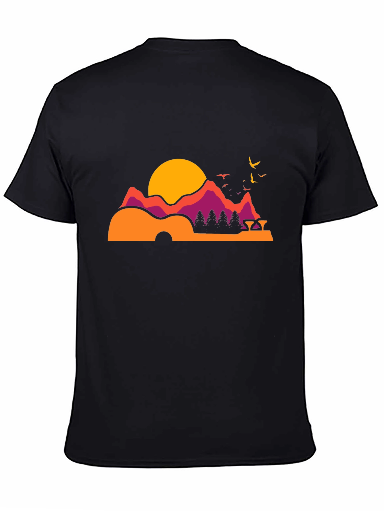 Sunset Guitar Graphic Tee - Relaxed Fit