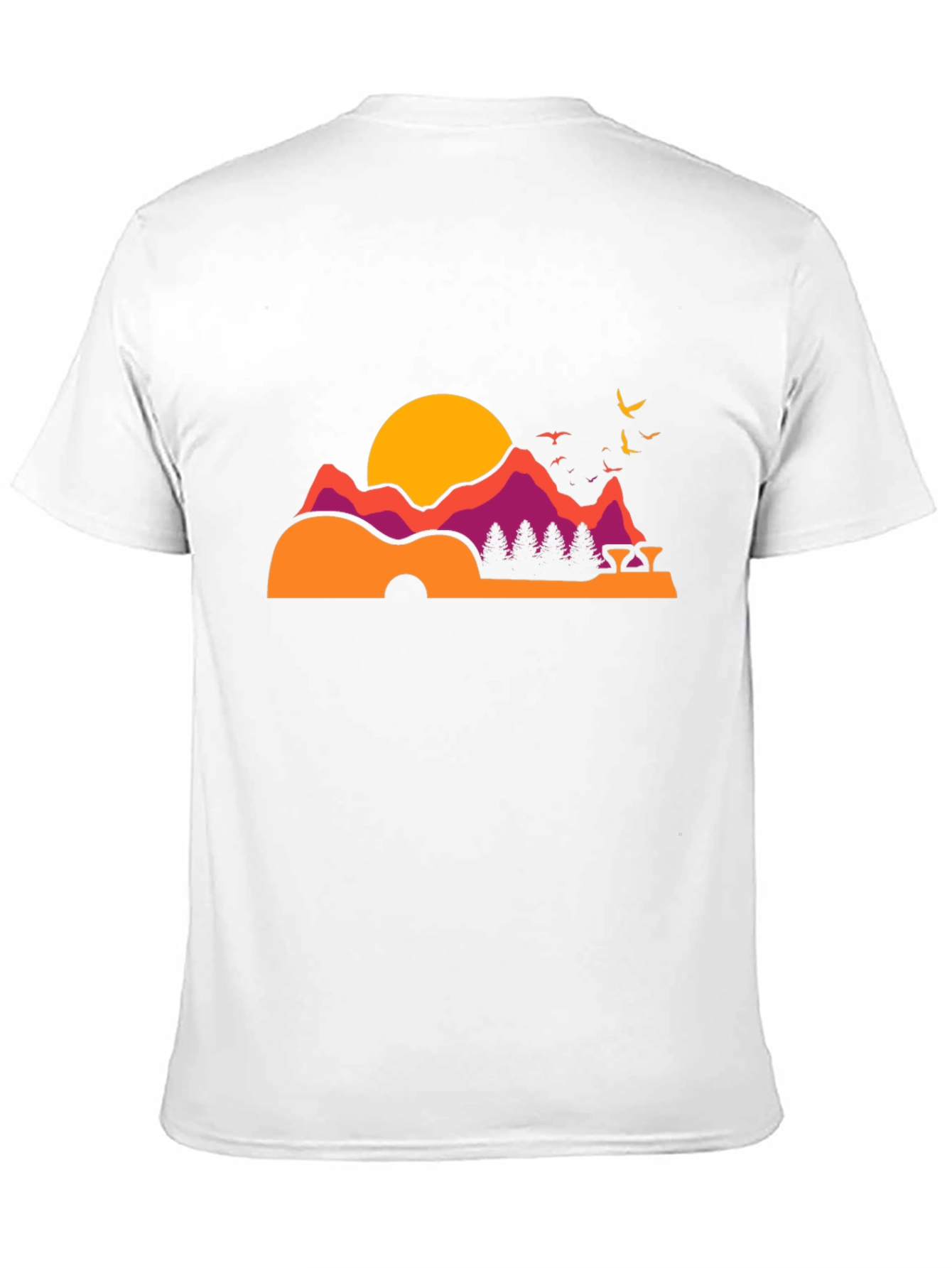 Sunset Guitar Graphic Tee - Relaxed Fit