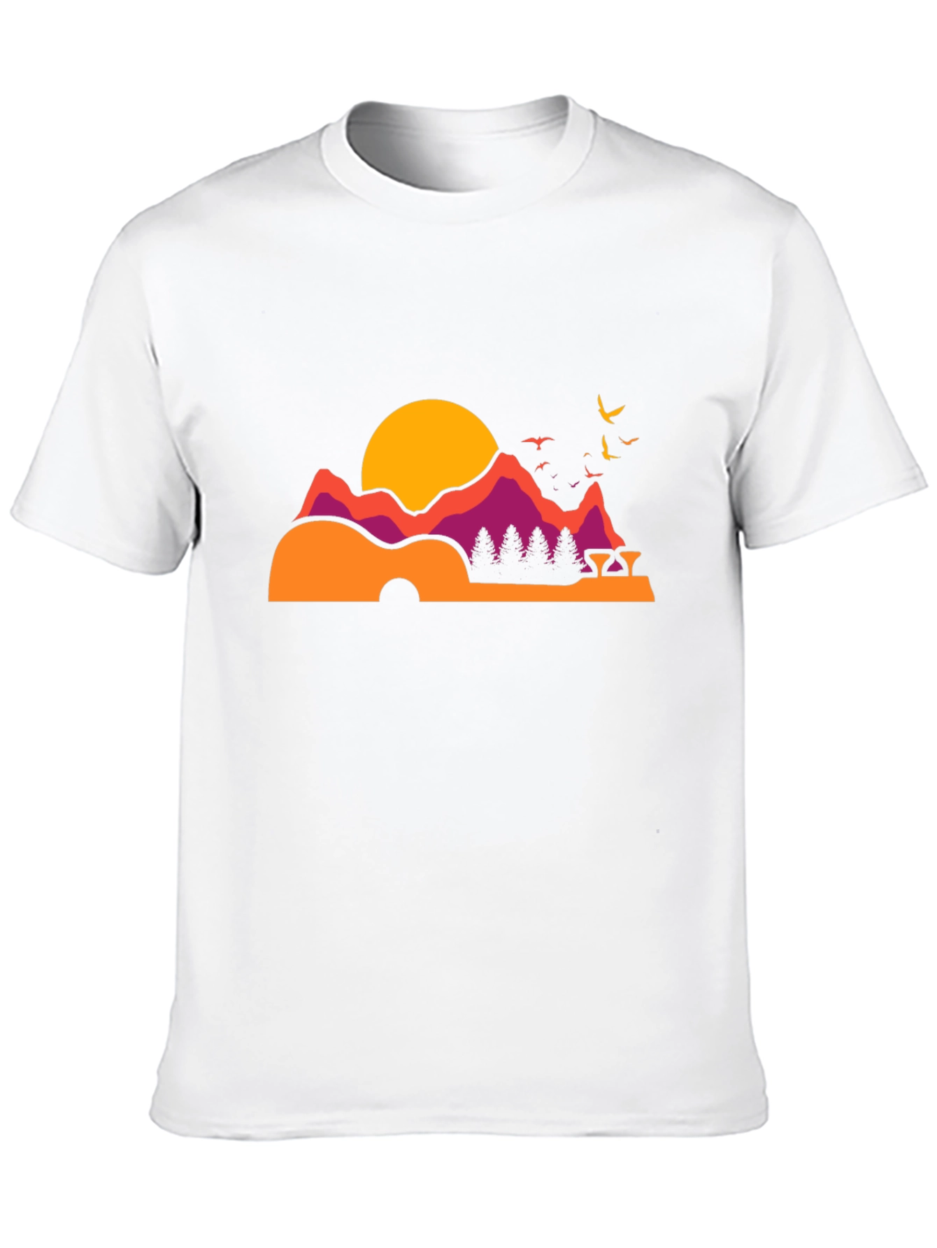 Sunset Guitar Graphic Tee - Relaxed Fit