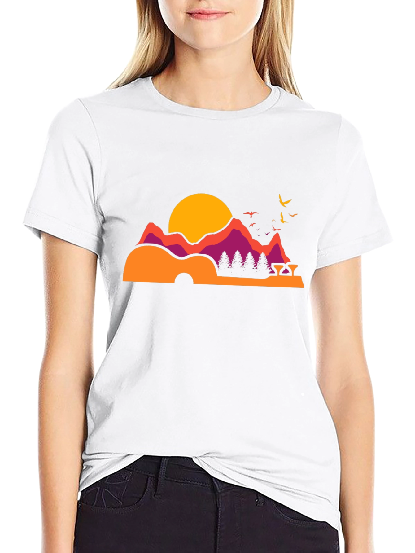 Sunset Guitar Graphic Tee - Relaxed Fit