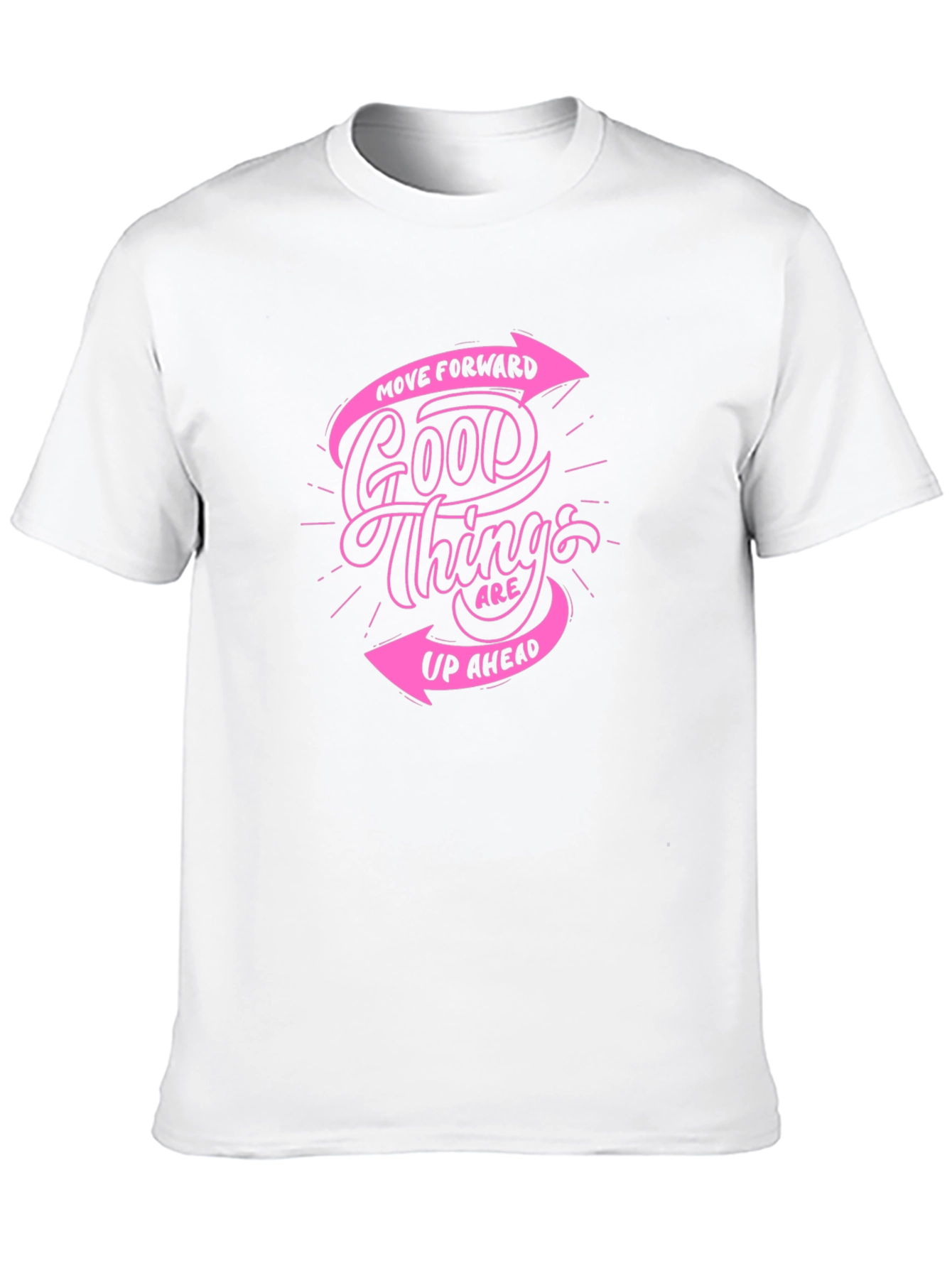 Black T-Shirt with Pink Inspirational Graphic