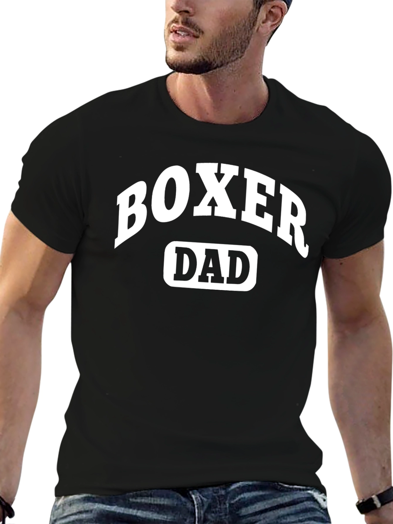 Boxer Dad Black T-Shirt