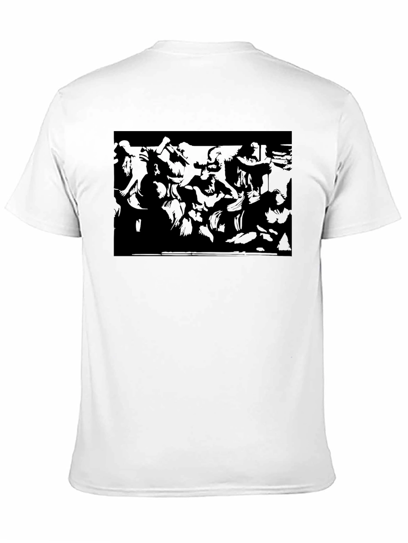 Mens Black Graphic Print T-Shirt