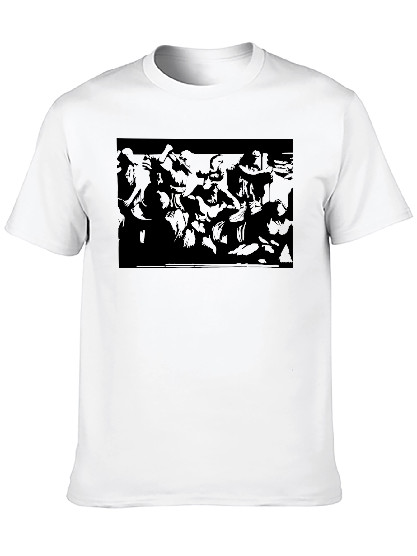Mens Black Graphic Print T-Shirt