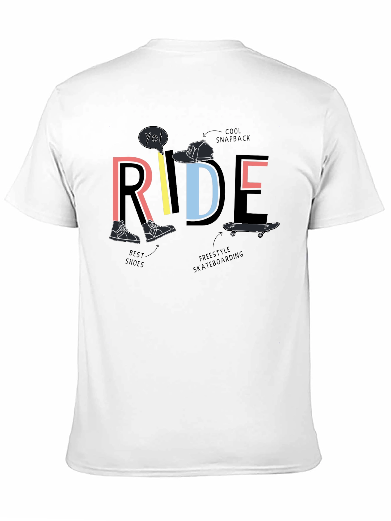 Ride Graphic T-Shirt - Skateboarding Style