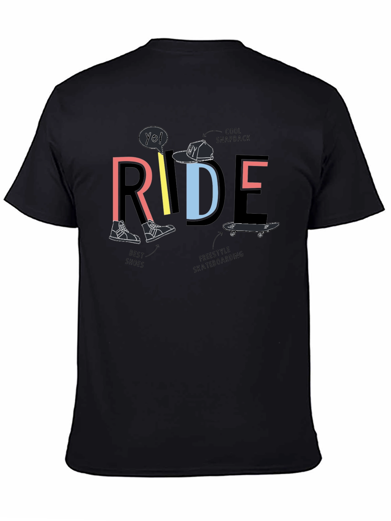 Ride Graphic T-Shirt - Skateboarding Style