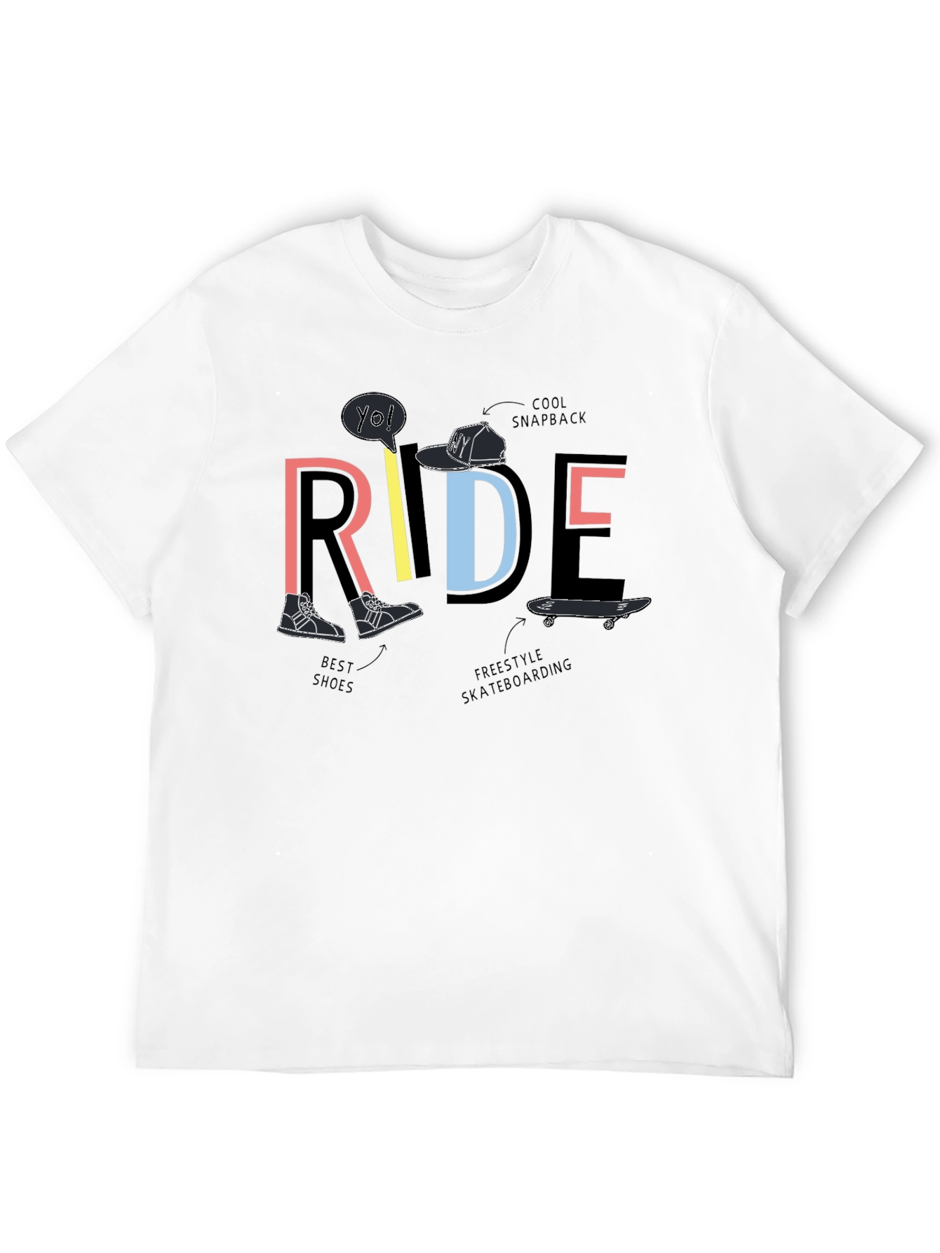 Ride Graphic T-Shirt - Skateboarding Style