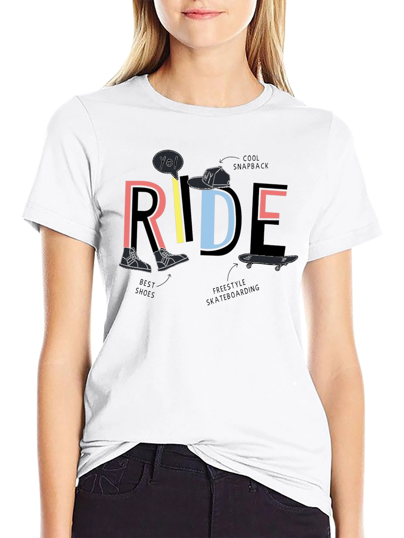 Ride Graphic T-Shirt - Skateboarding Style