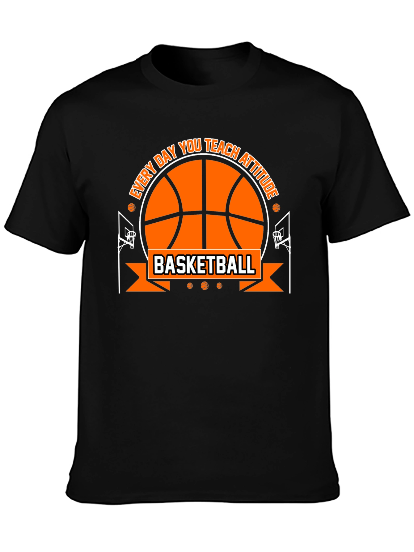 Basketball Attitude Graphic T-Shirt