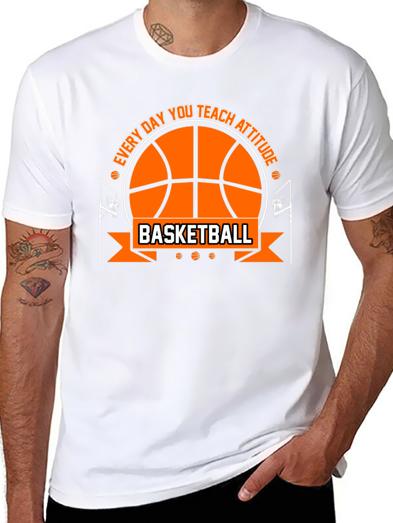 Basketball Attitude Graphic T-Shirt