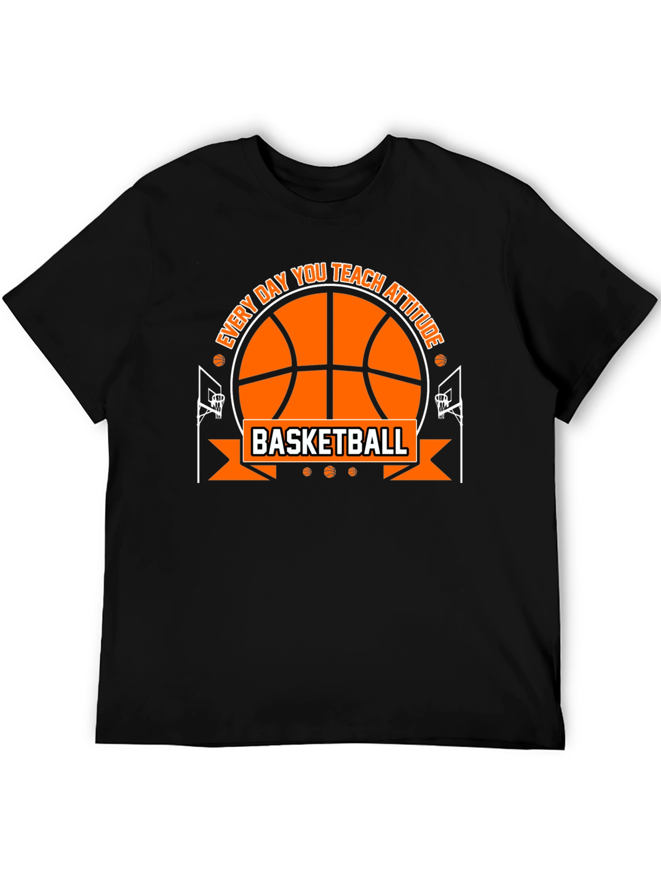 Basketball Attitude Graphic T-Shirt