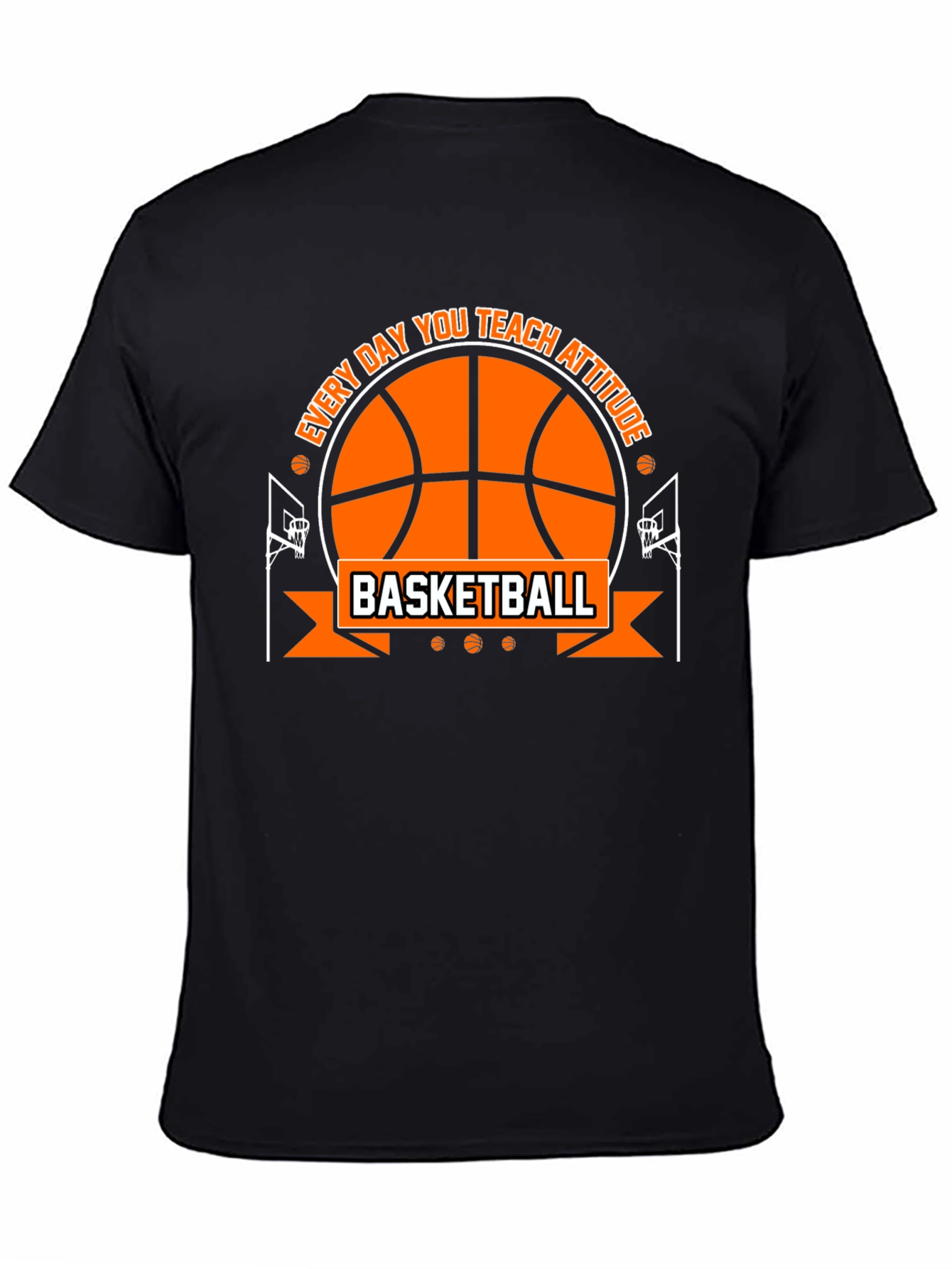 Basketball Attitude Graphic T-Shirt
