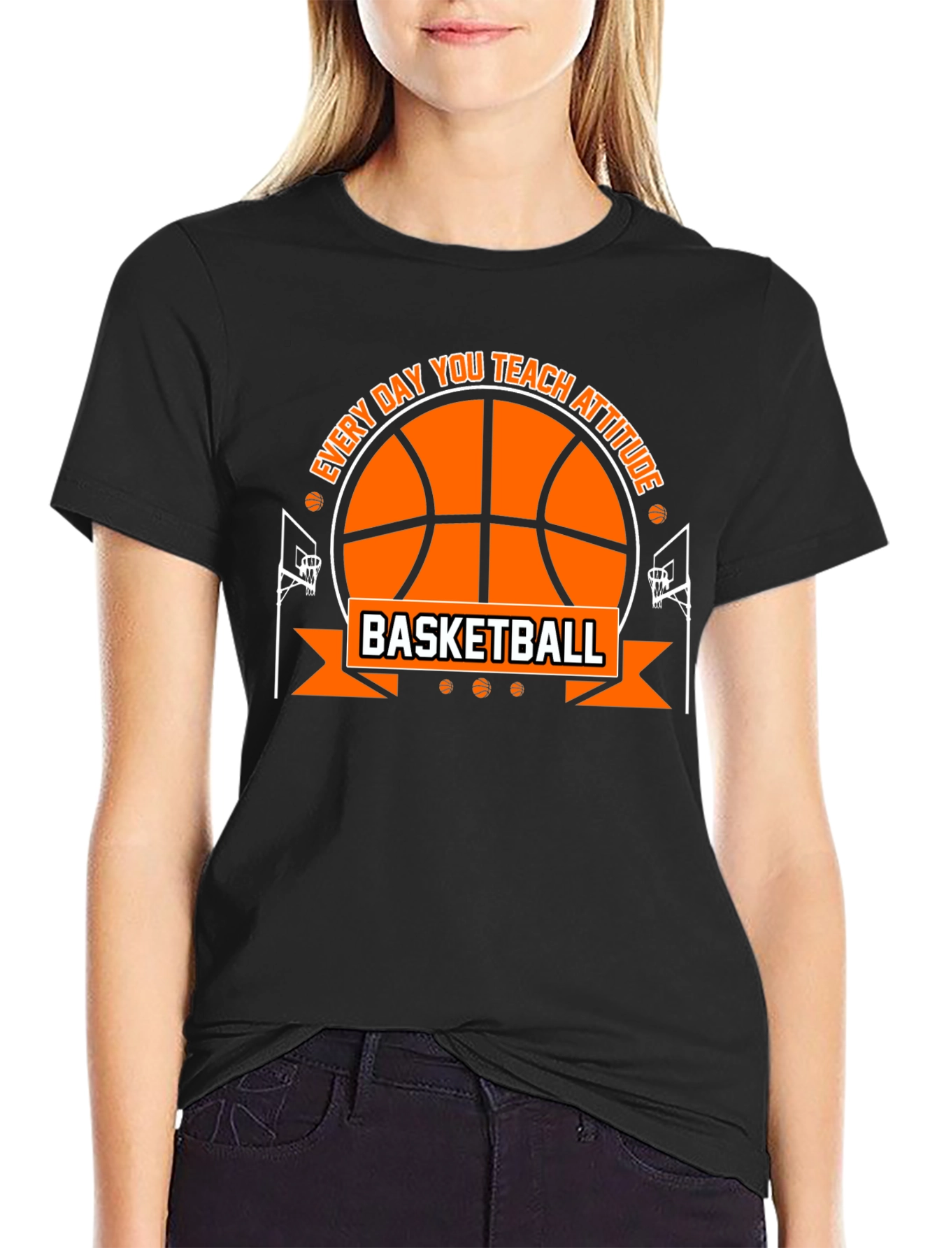 Basketball Attitude Graphic T-Shirt