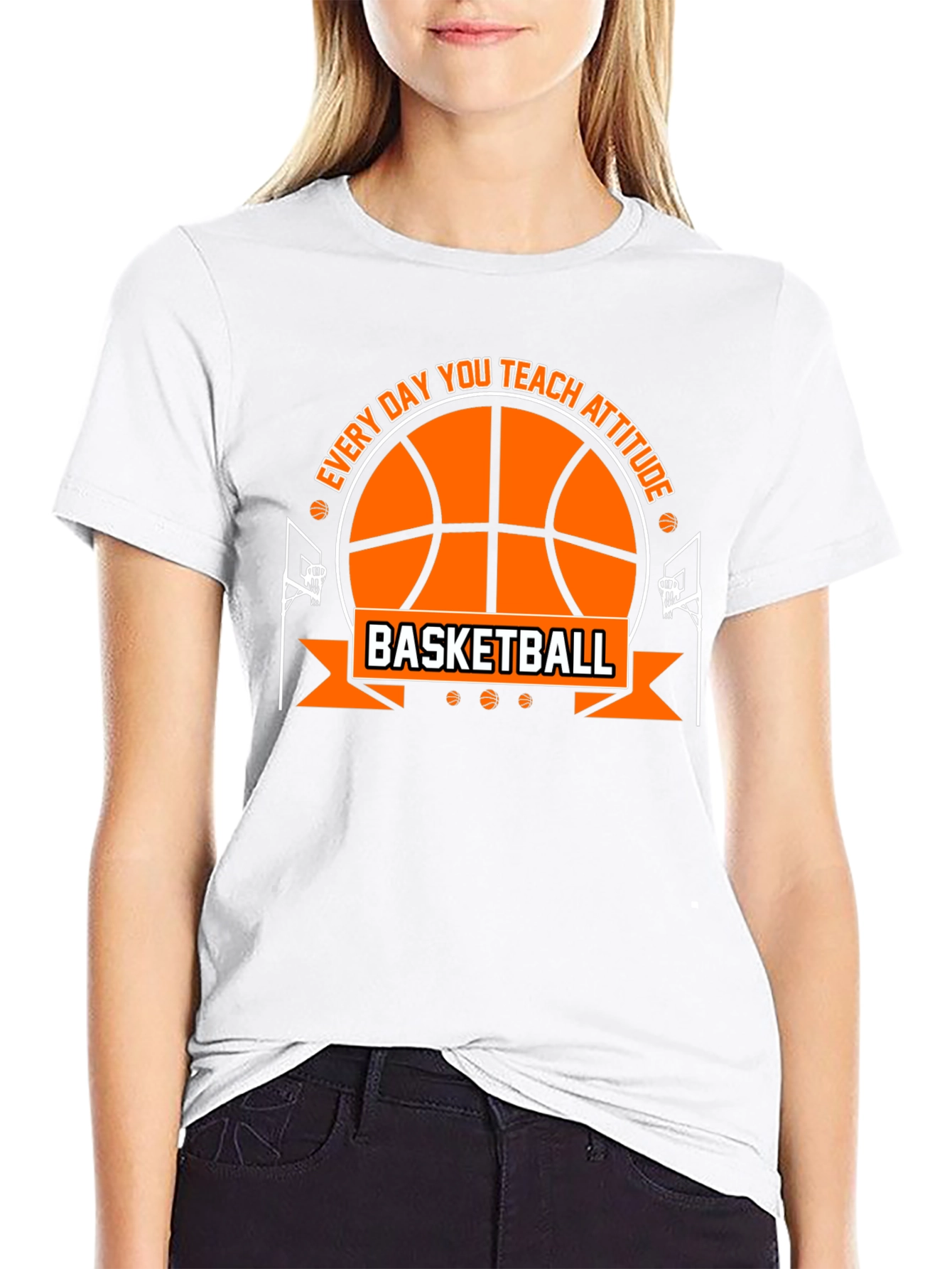 Basketball Attitude Graphic T-Shirt