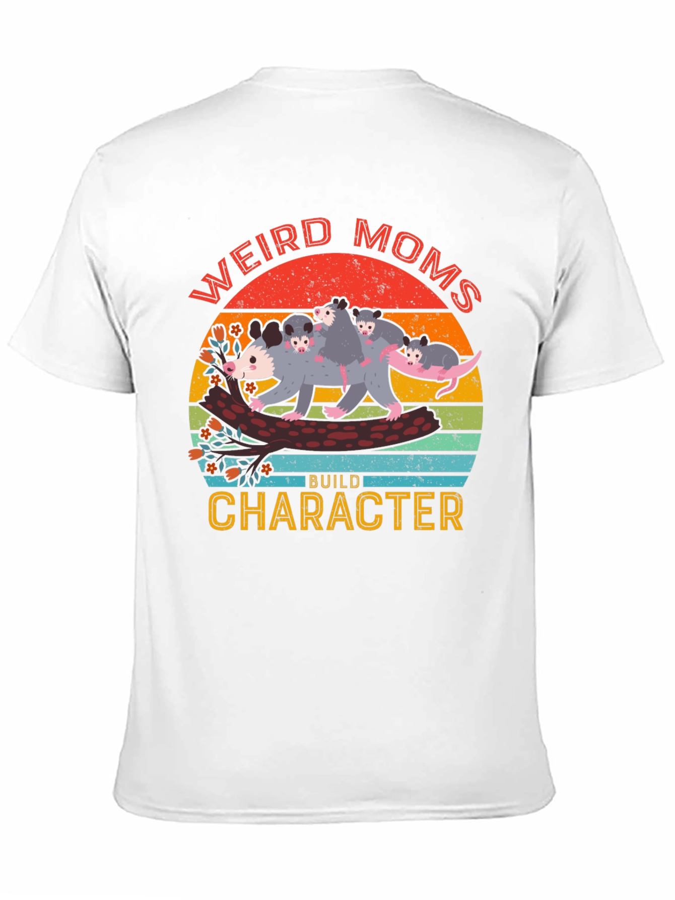 Weird Moms Build Character Opossum Graphic Tee