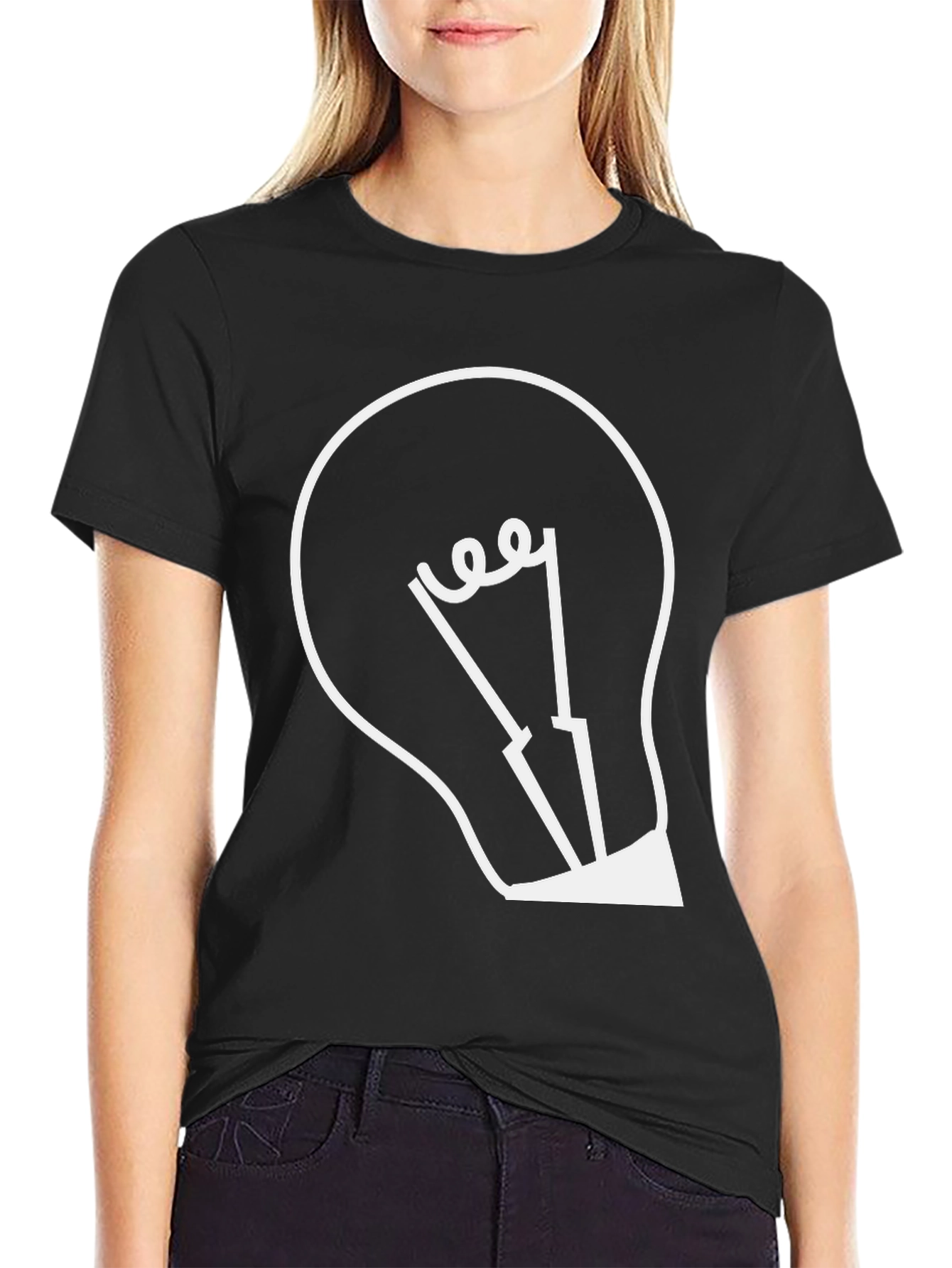 Light Bulb Graphic Tee - Modern Design T-Shirt
