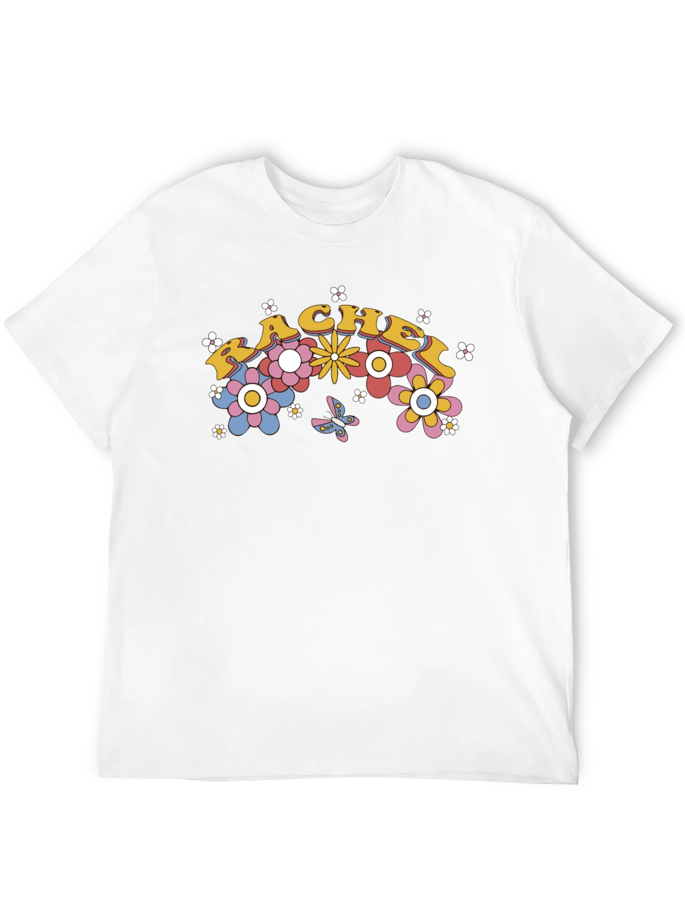 Rachel Floral Retro Black T-Shirt
