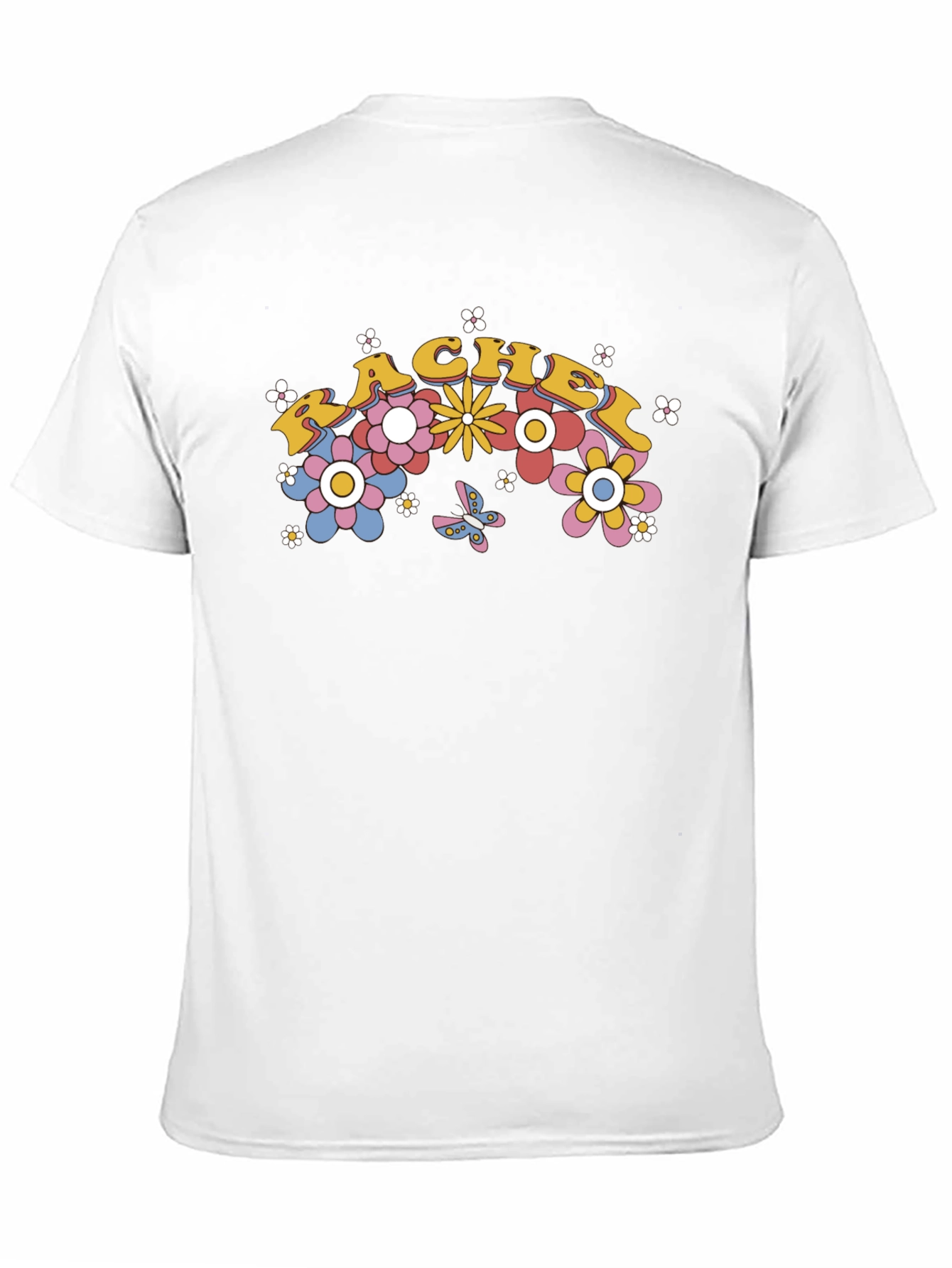 Rachel Floral Retro Black T-Shirt