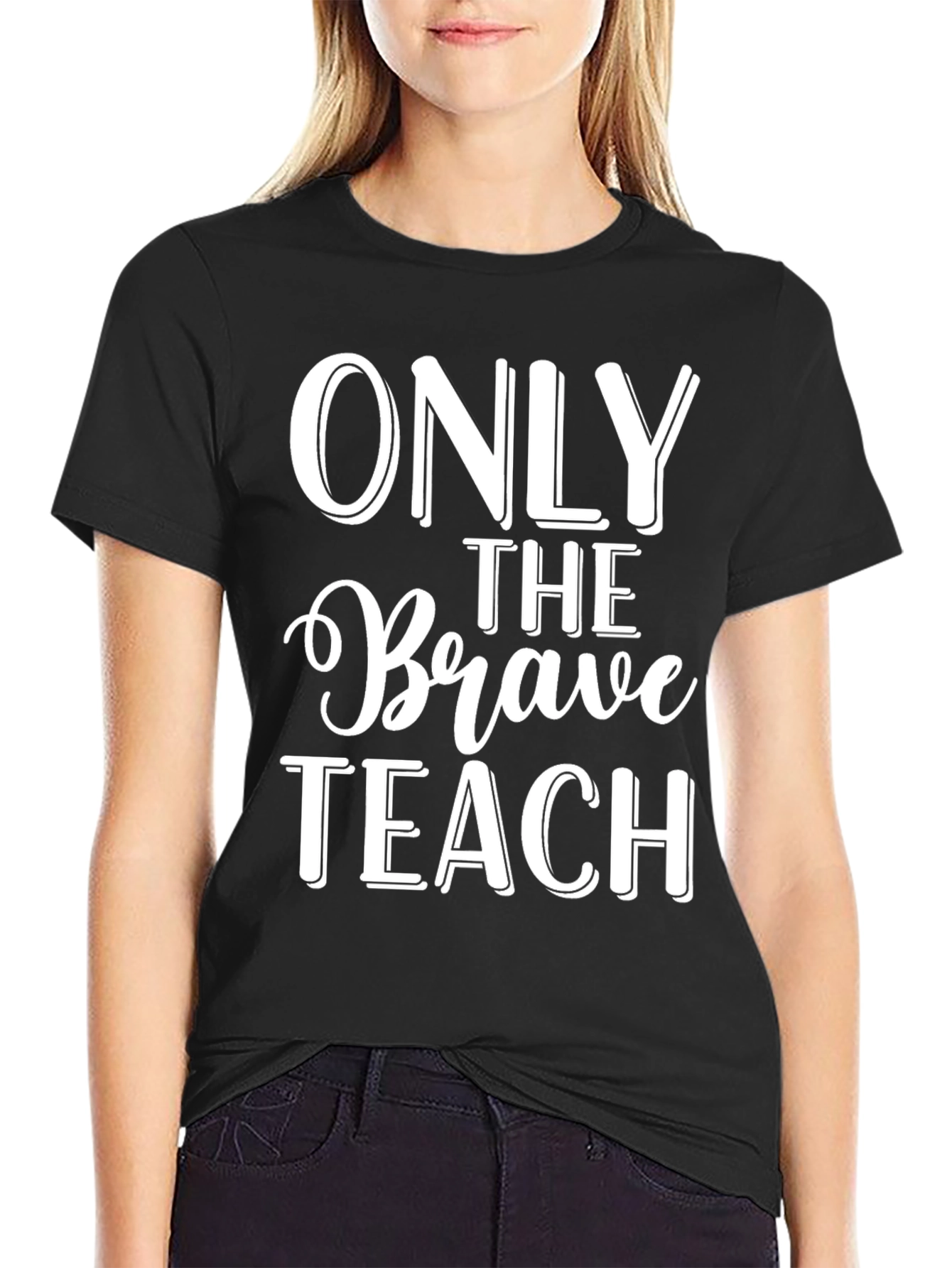 Only The Brave Teach T-Shirt - Black