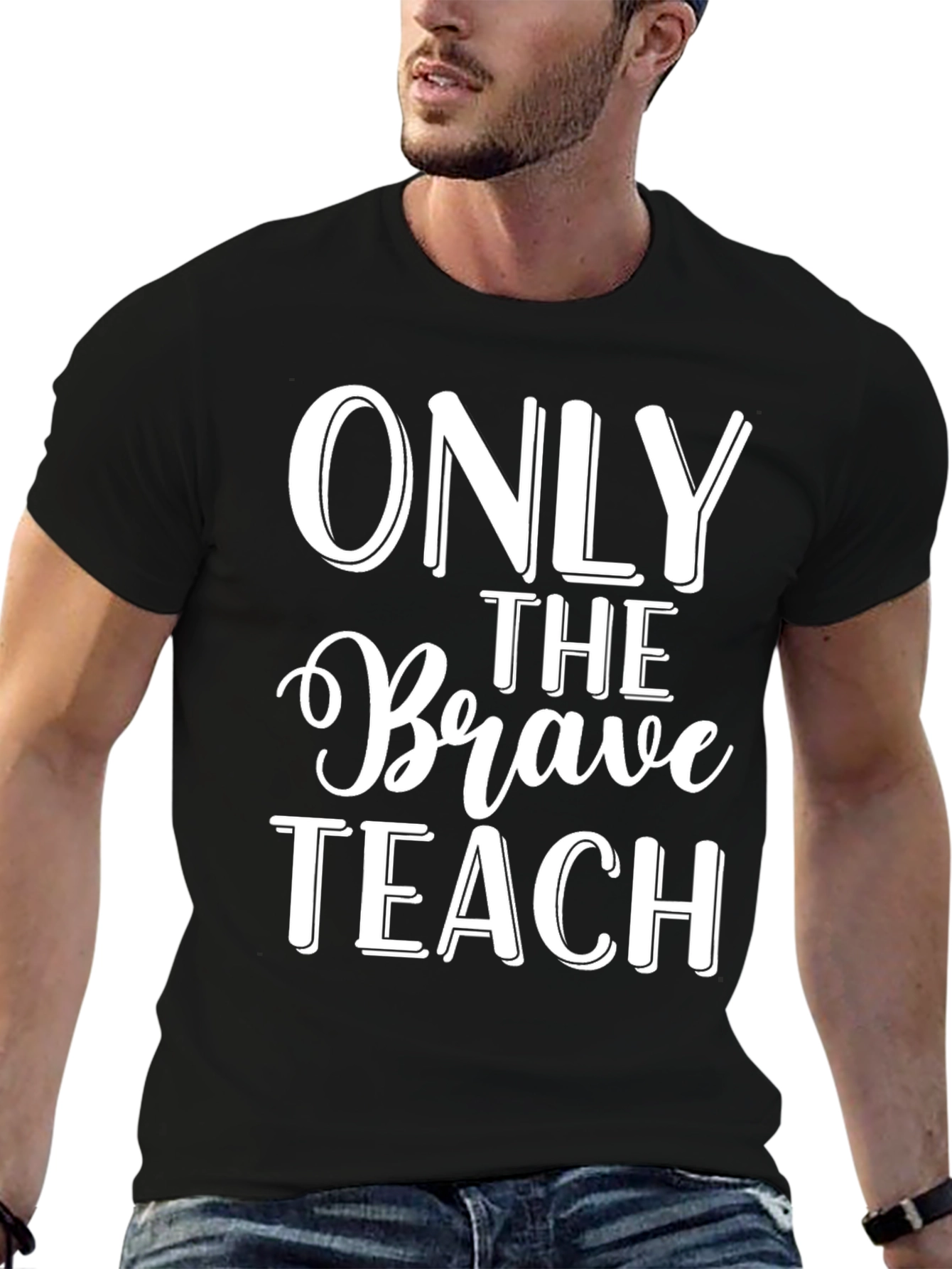 Only The Brave Teach T-Shirt - Black