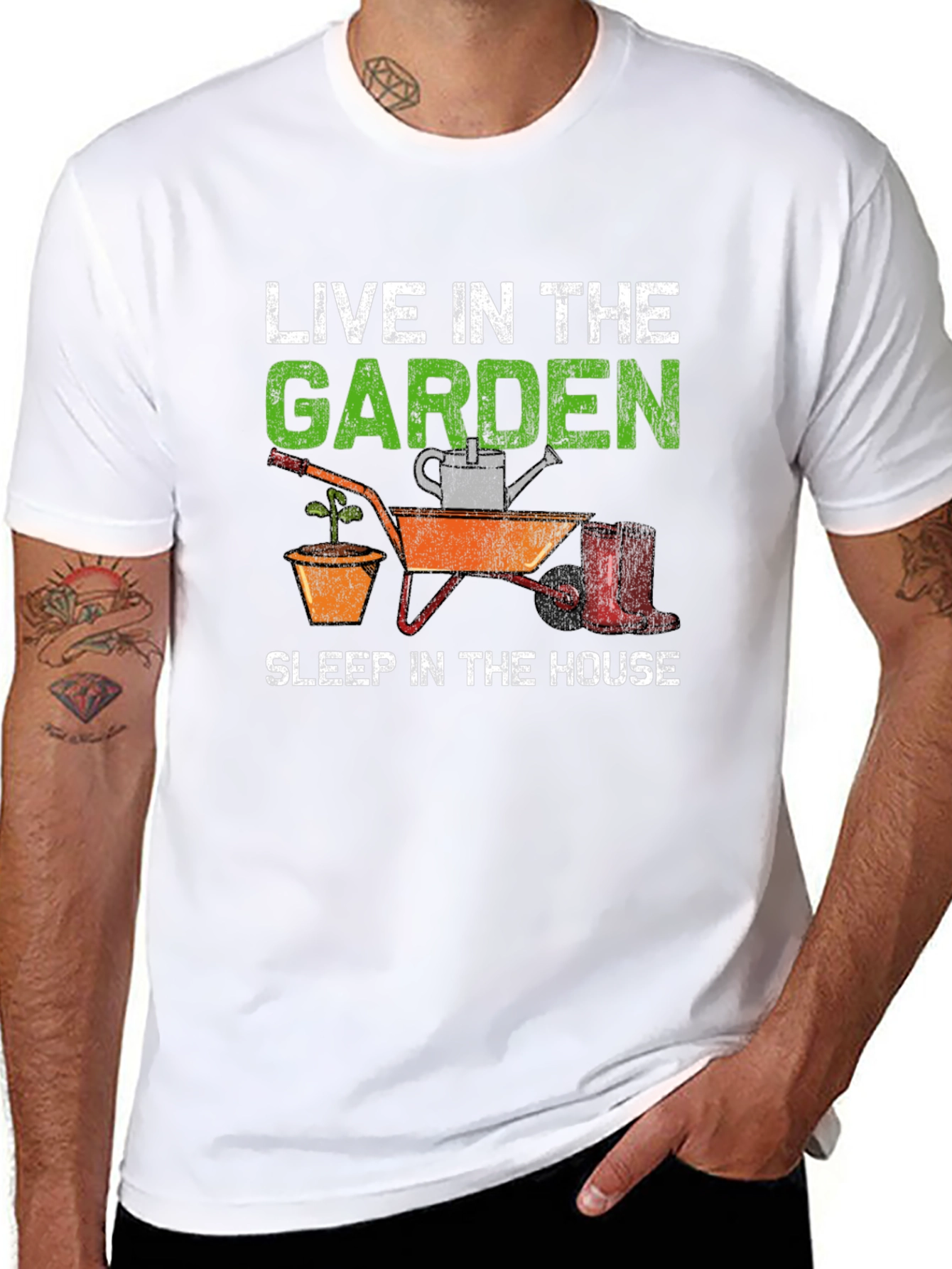 Gardener Humor T-Shirt - Live in the Garden