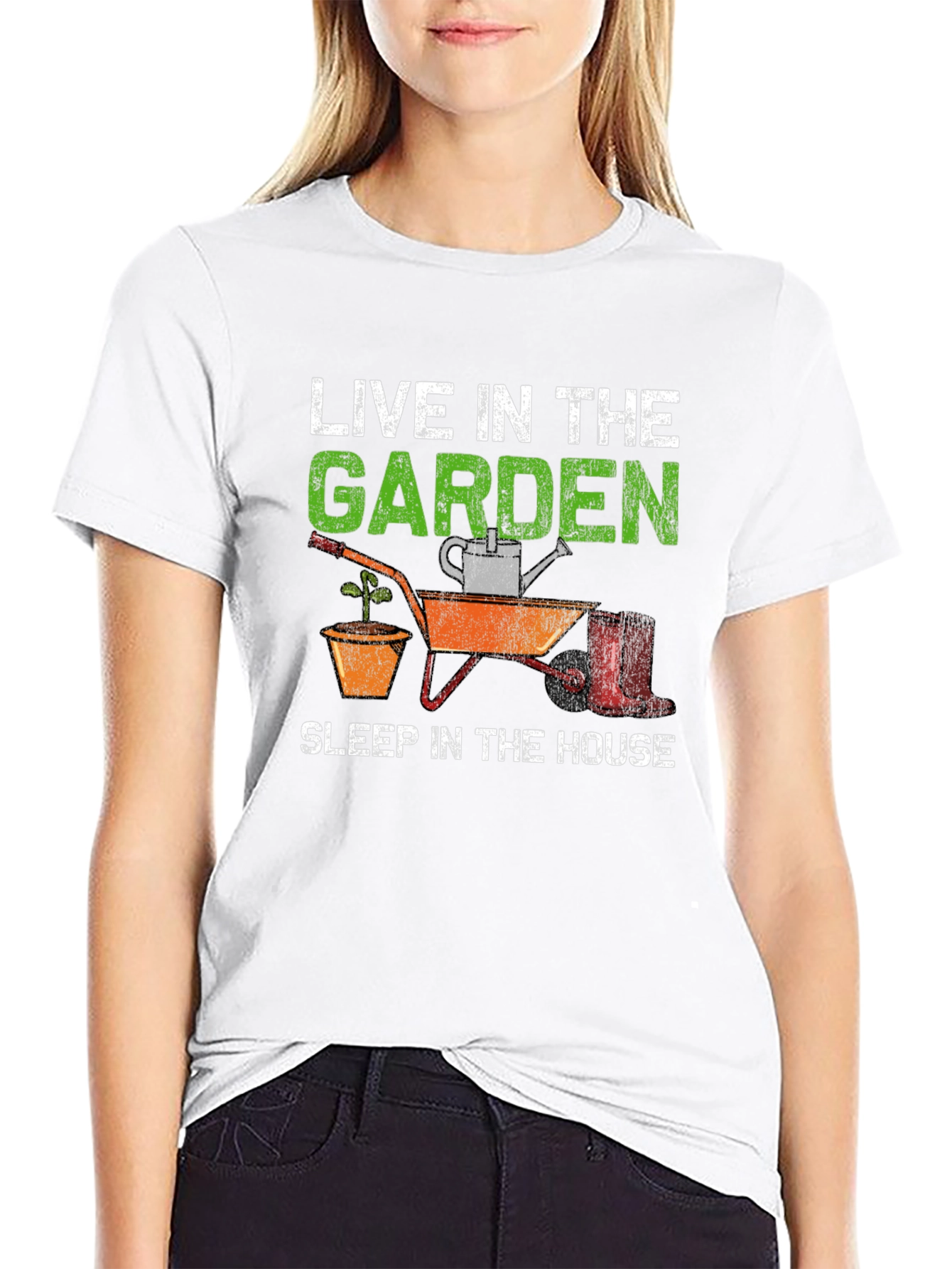 Gardener Humor T-Shirt - Live in the Garden