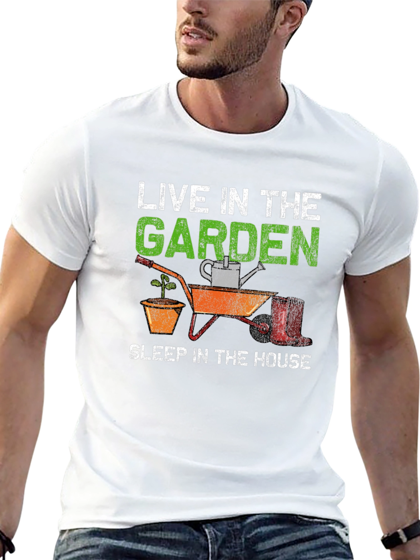 Gardener Humor T-Shirt - Live in the Garden
